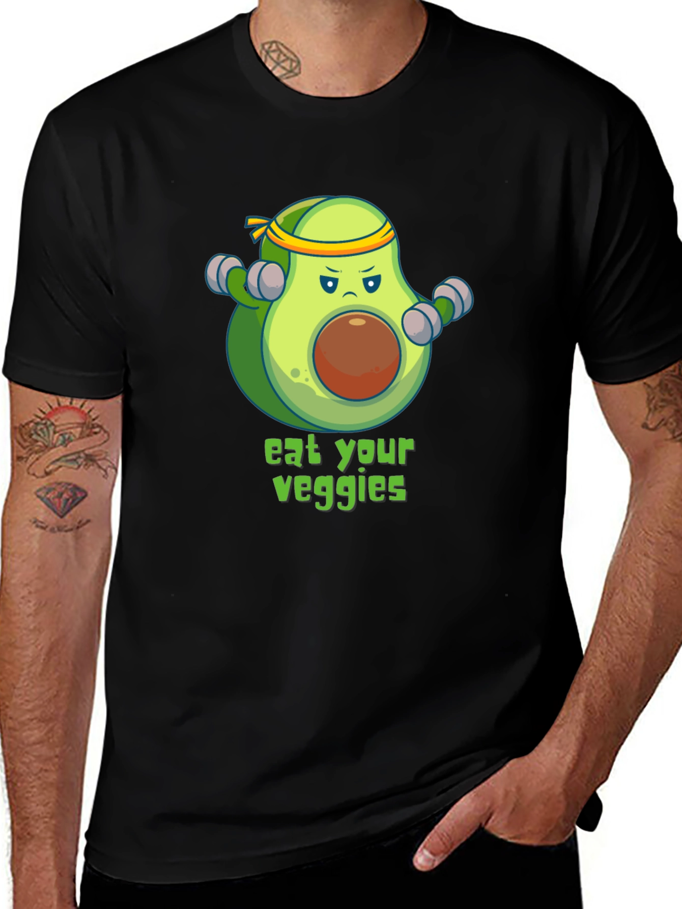 Eat Your Veggies Avocado Gym T-Shirt