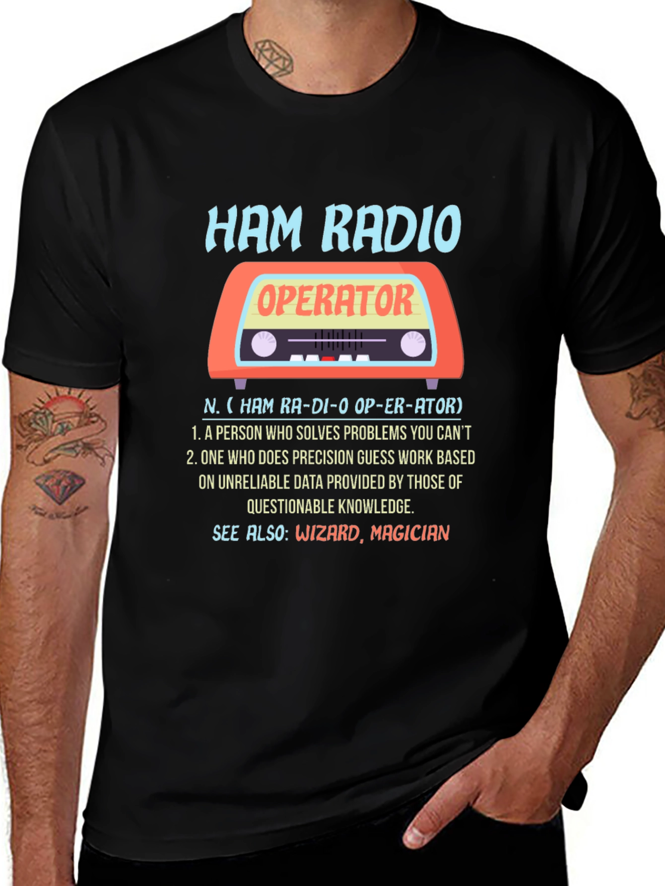Variant 9 of Ham Radio Operator Definition T-Shirt