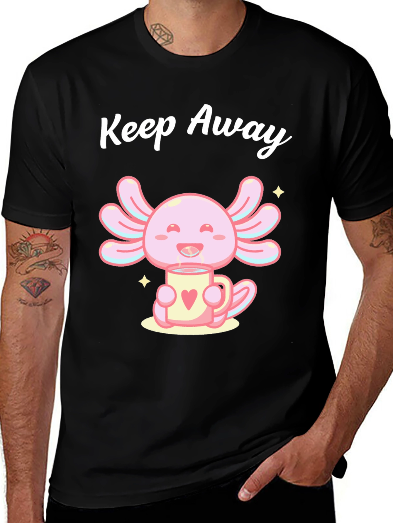 Variant 30 of Keep Away Axolotl T-Shirt - Cute Kawaii Design