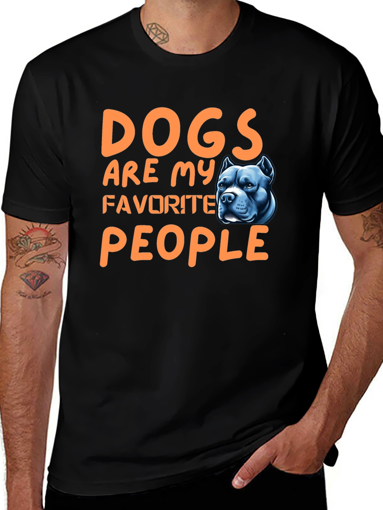 Variant 2 of Dogs Are My Favorite People Black T-Shirt