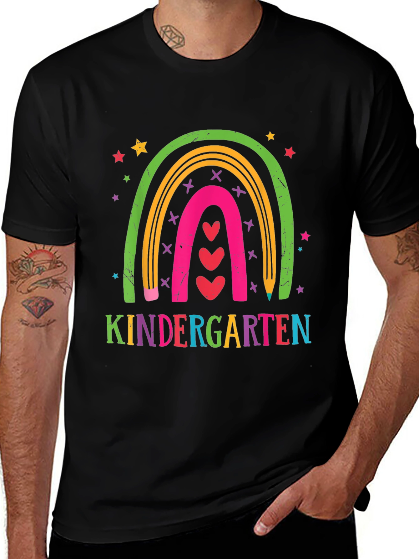Variant 9 of Kindergarten Rainbow Heart T-Shirt