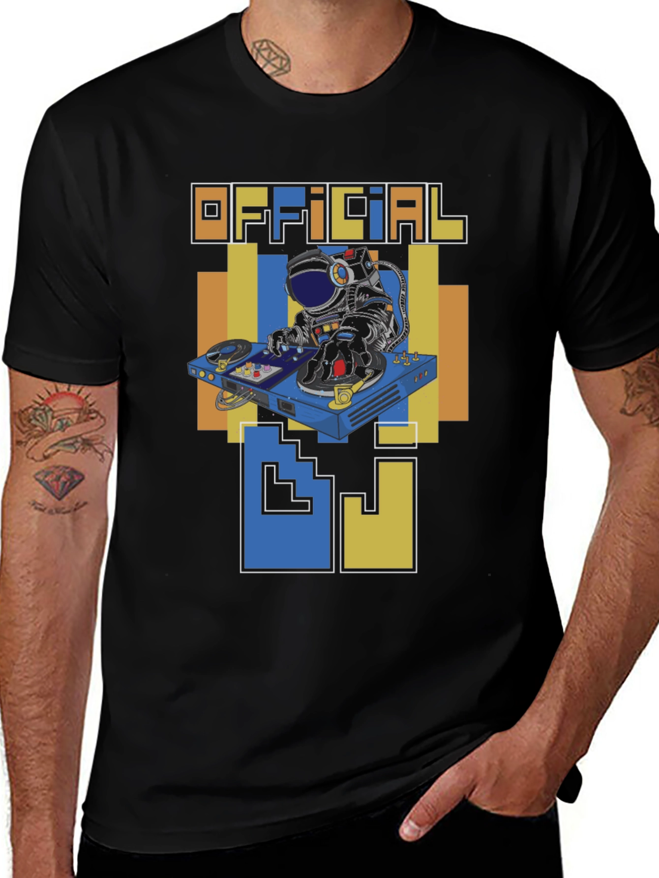 Official DJ Astronaut Graphic T-Shirt - Space Music Fan