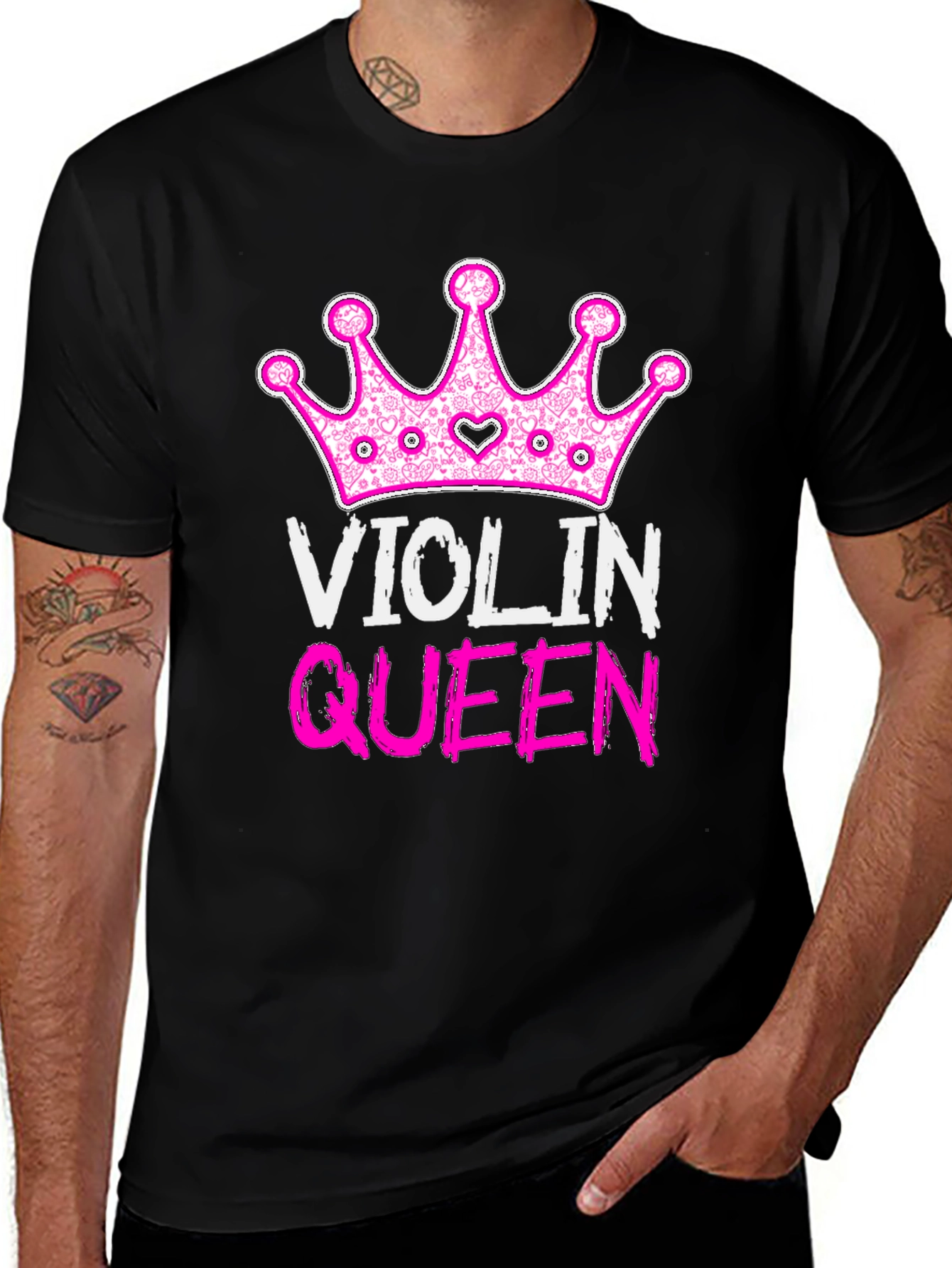 Variant 19 of Violin Queen Graphic T-Shirt - Black