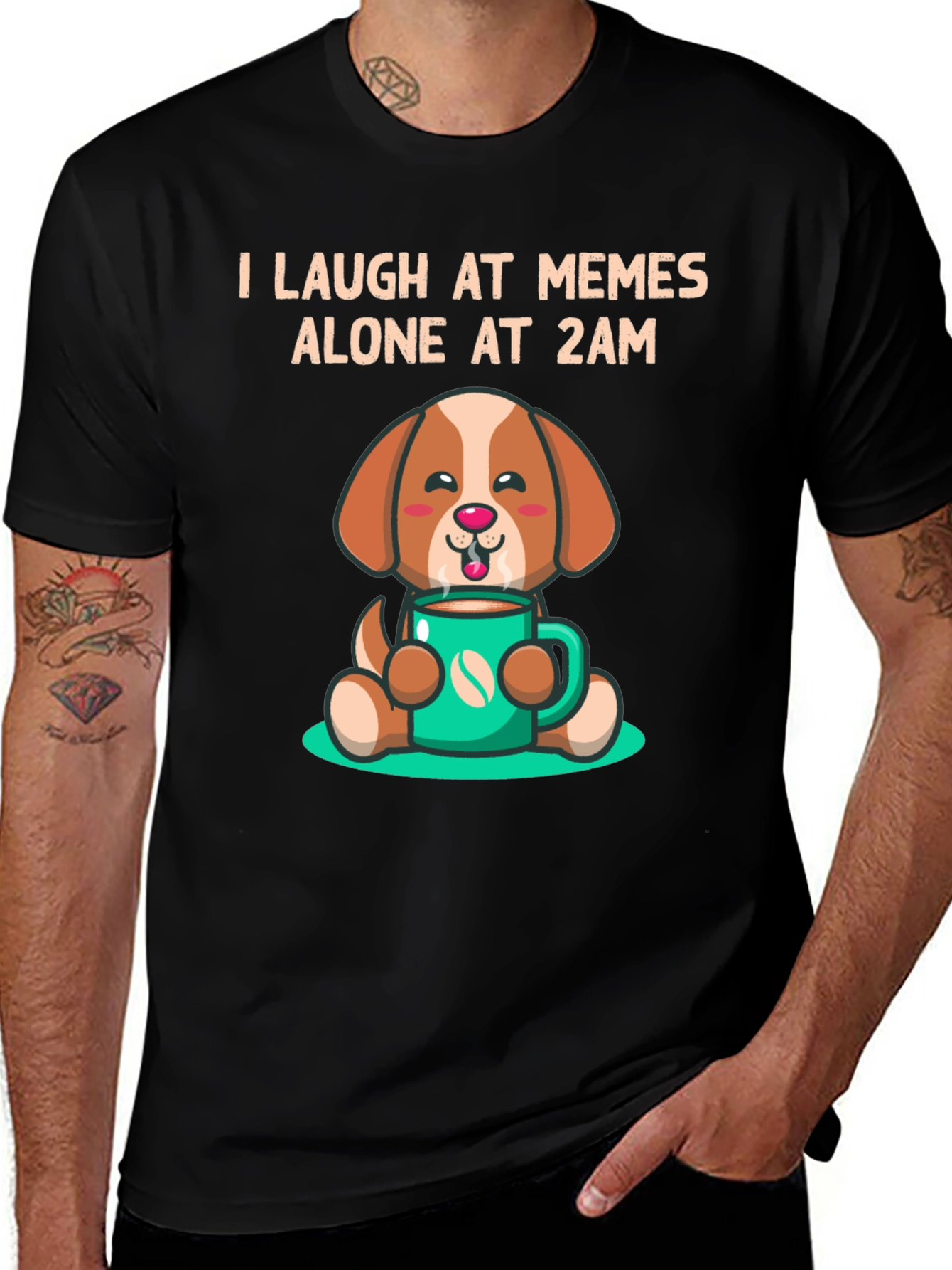 Variant 25 of I Laugh At Memes Dog T-Shirt