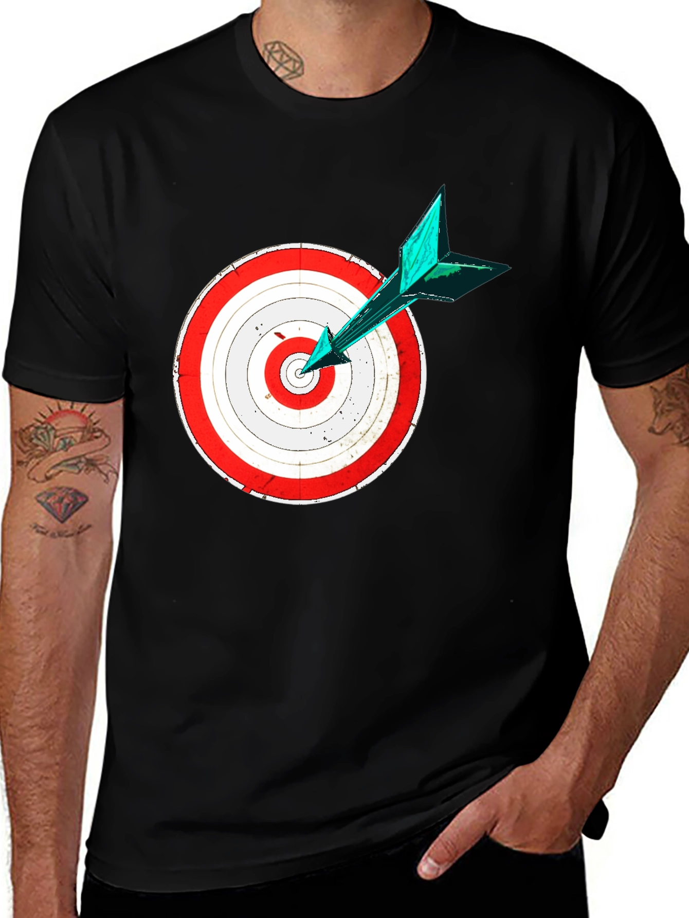 Variant 6 of Target Practice Tee - Bullseye Arrow Design