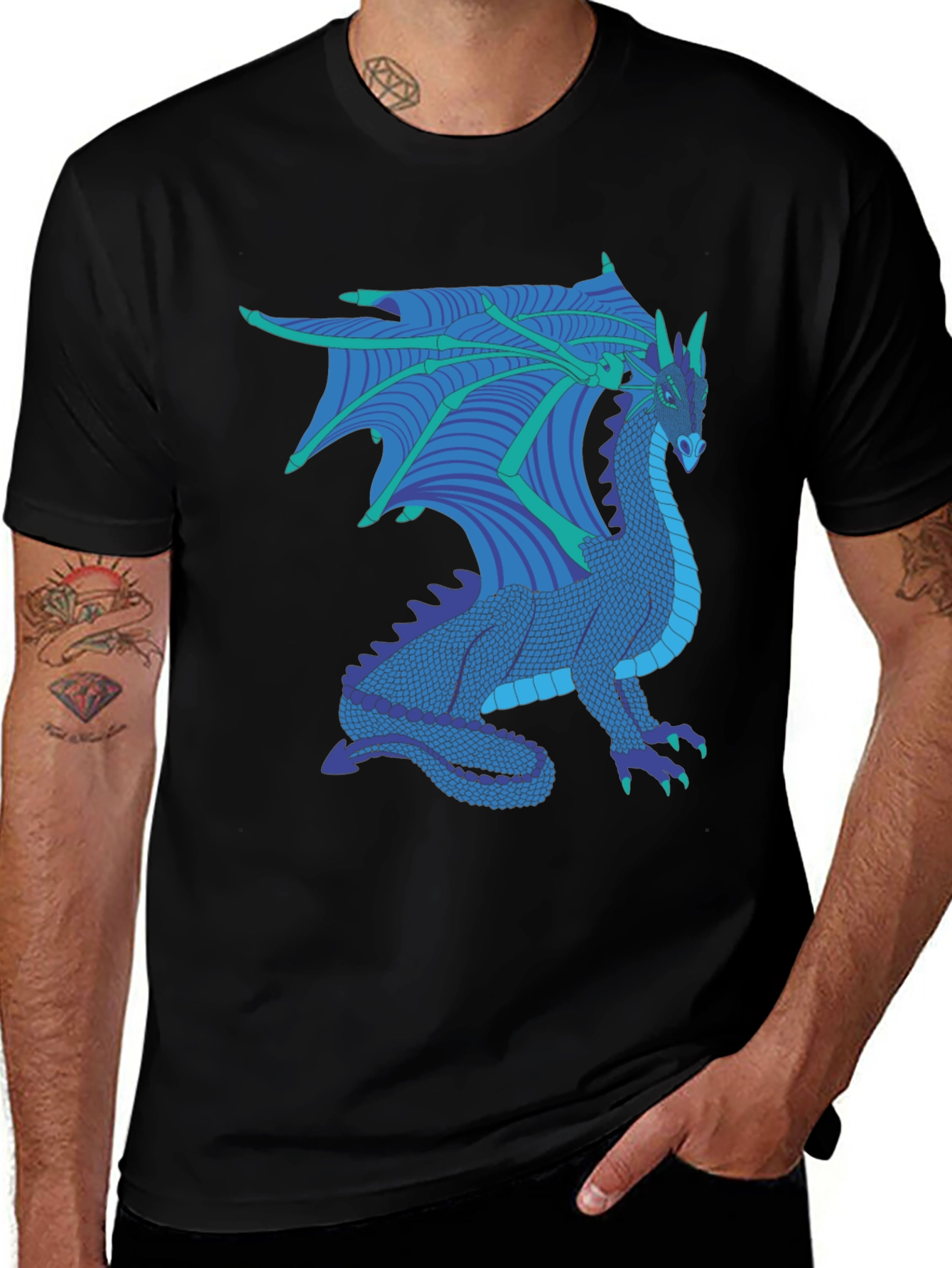 Variant 11 of Dragon Graphic Tee - Fantasy Creature T-Shirt