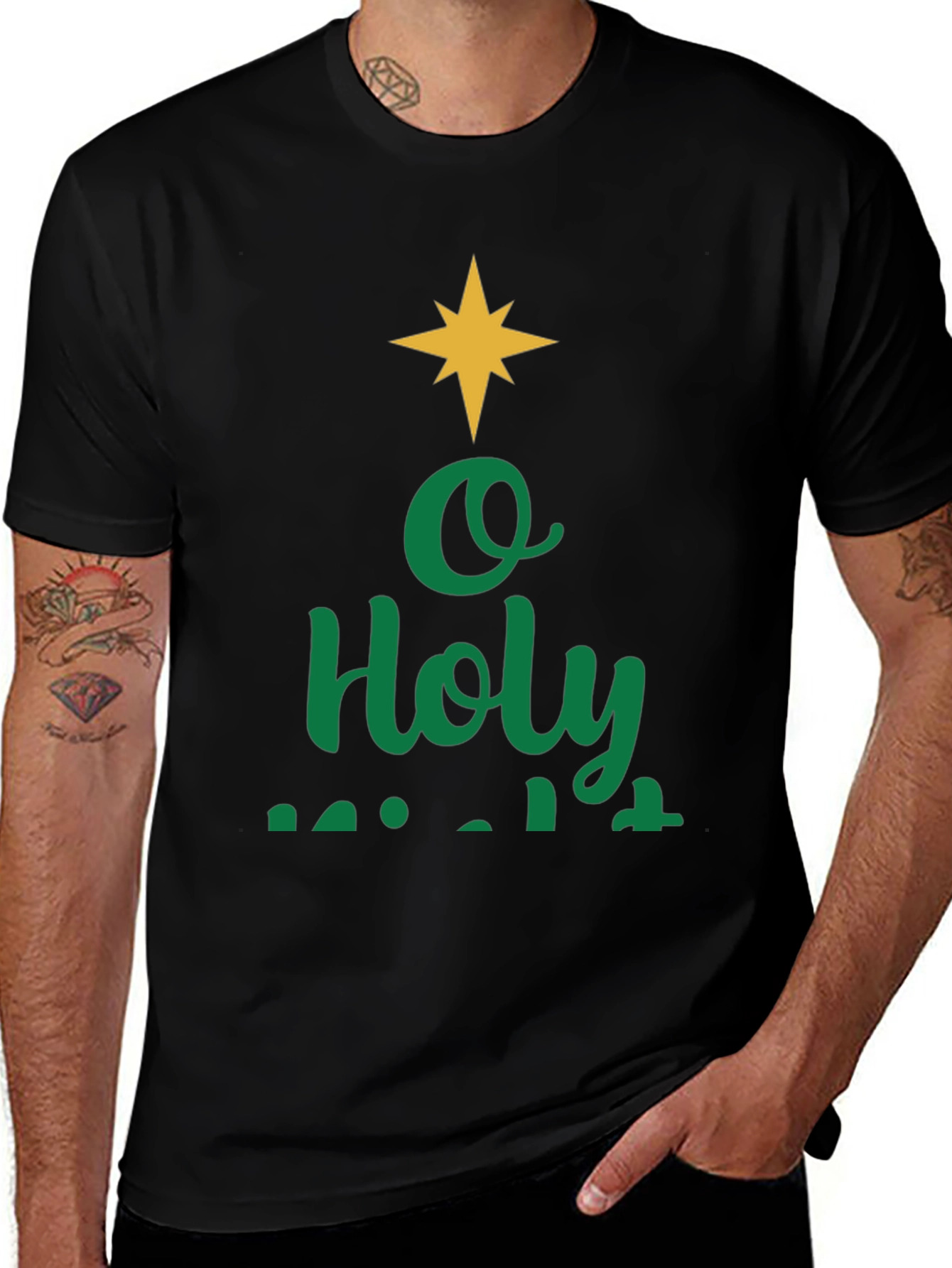 O Holy Night Graphic Tee - Holiday Festive Shirt