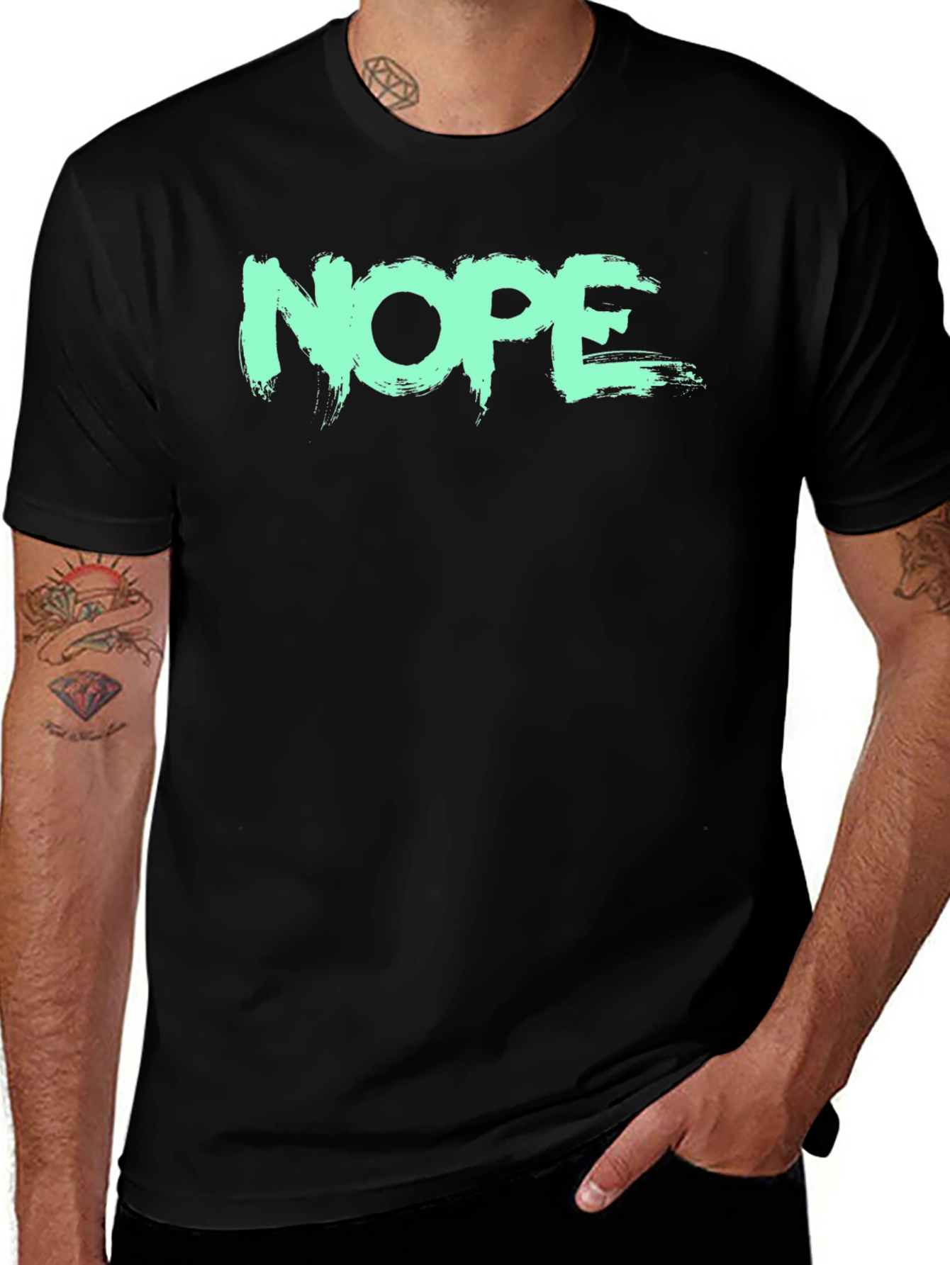 Variant 17 of NOPE Graphic Tee - Brush Stroke Design