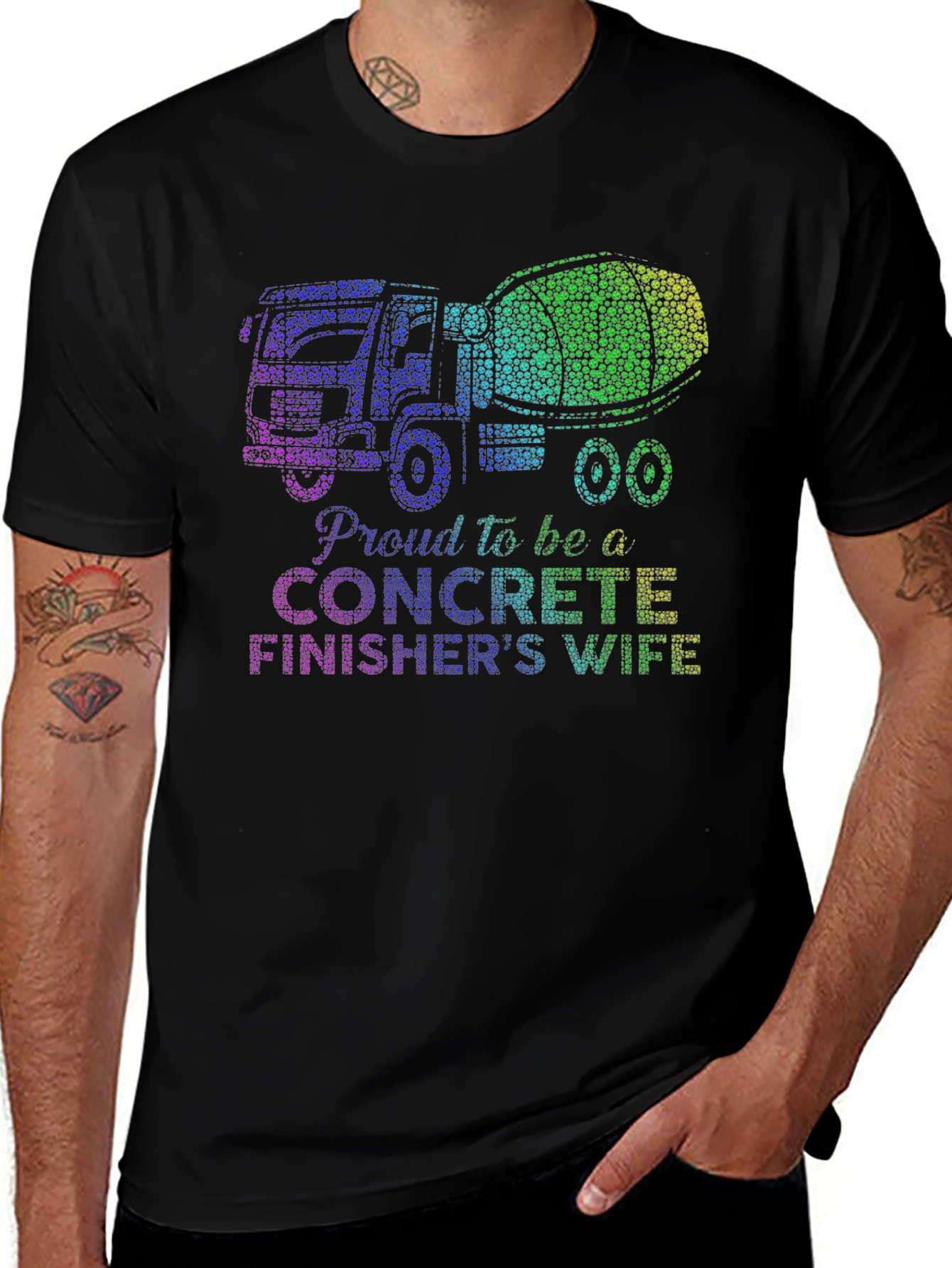 Variant 13 of Proud Concrete Finisher's Wife Graphic Tee