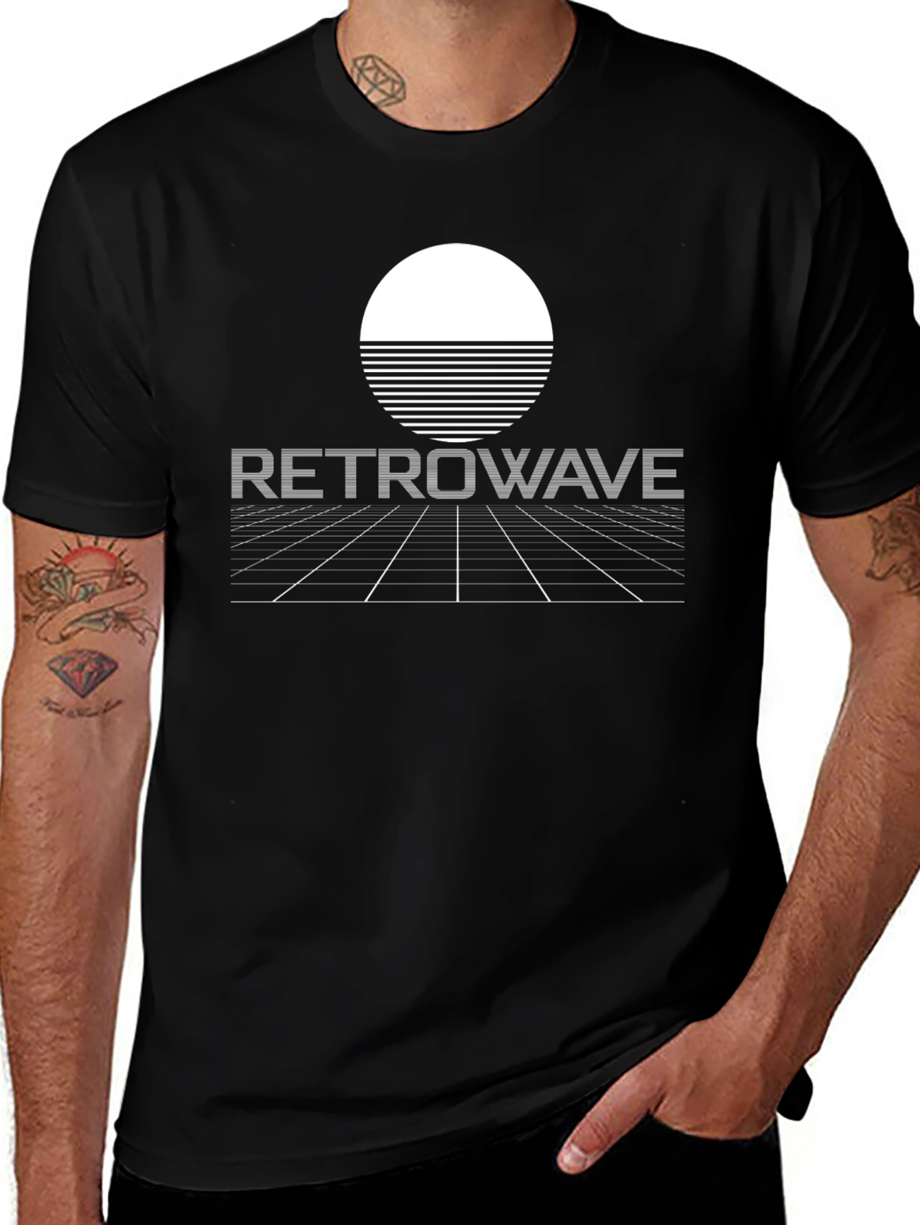 Retrowave Sunset T-Shirt - Retro Synthwave Aesthetic Tee