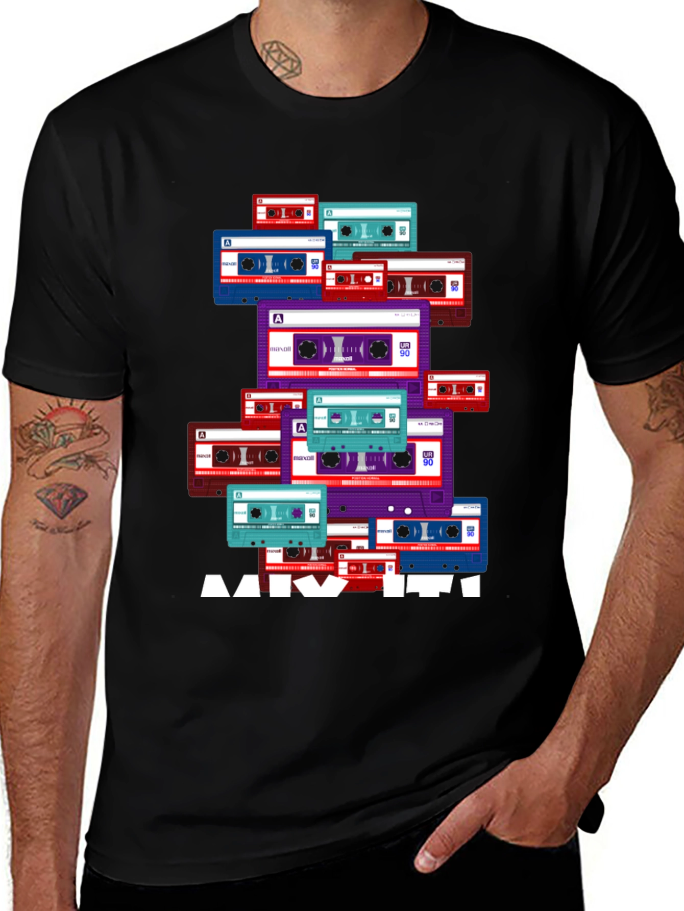 Variant 18 of Retro Cassette Tape Mix It T-Shirt