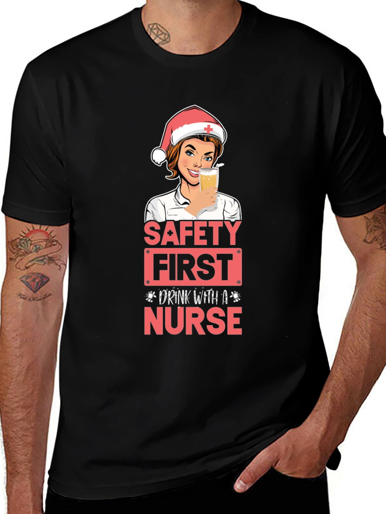 Variant 12 of Safety First Nurse T-Shirt