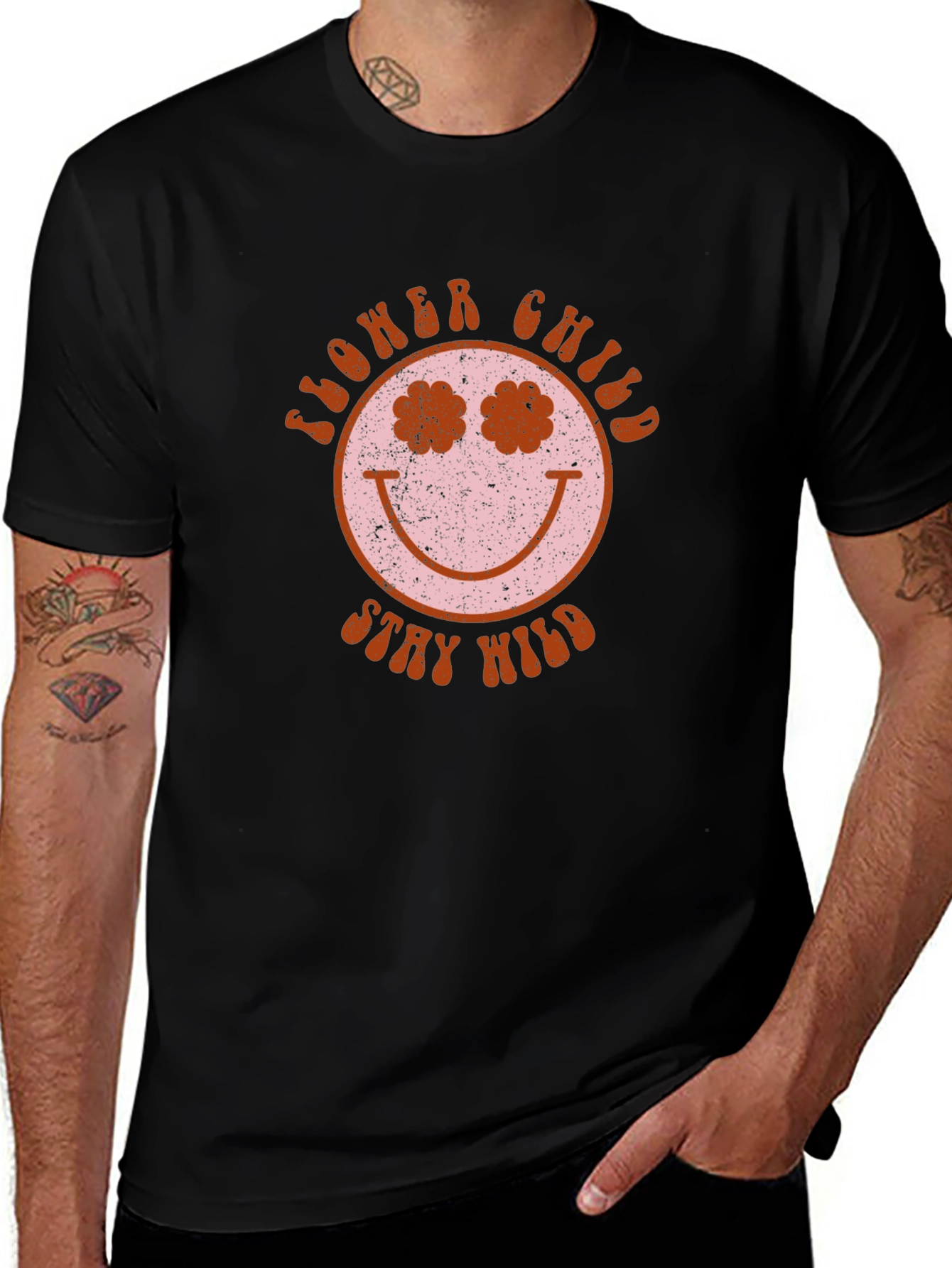 Variant 28 of Flower Child Graphic Tee - Stay Wild T-Shirt