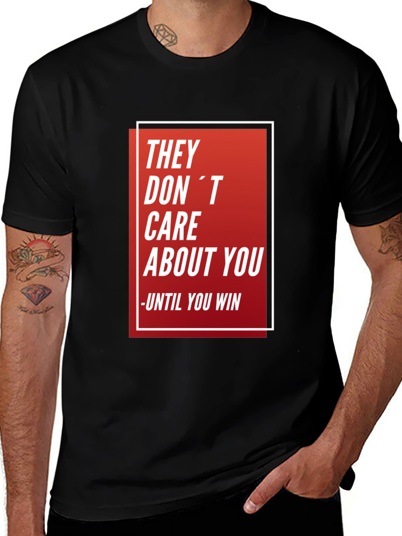 Variant 17 of They Don't Care Black T-Shirt