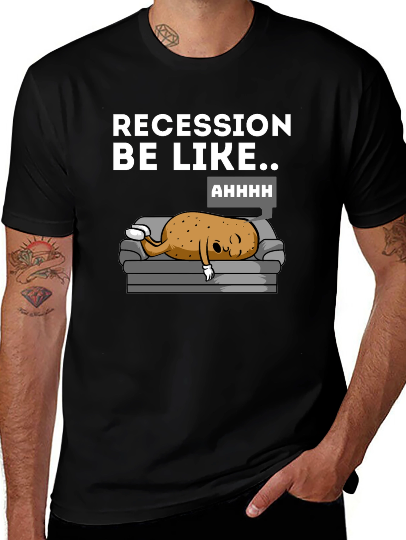 Variant 26 of Recession Potato T-Shirt - Funny Novelty Tee