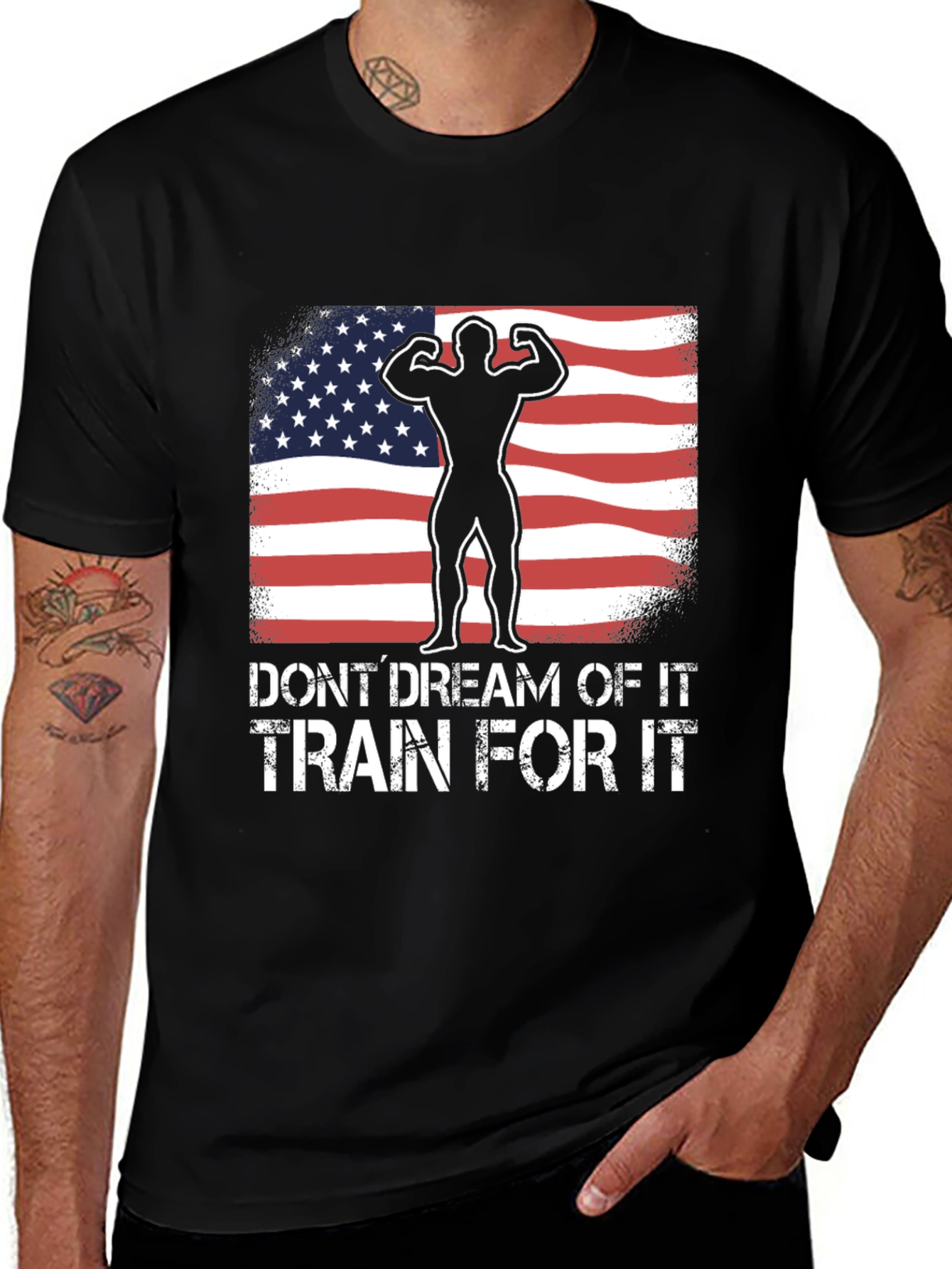 Variant 13 of American Bodybuilder Motivational T-Shirt