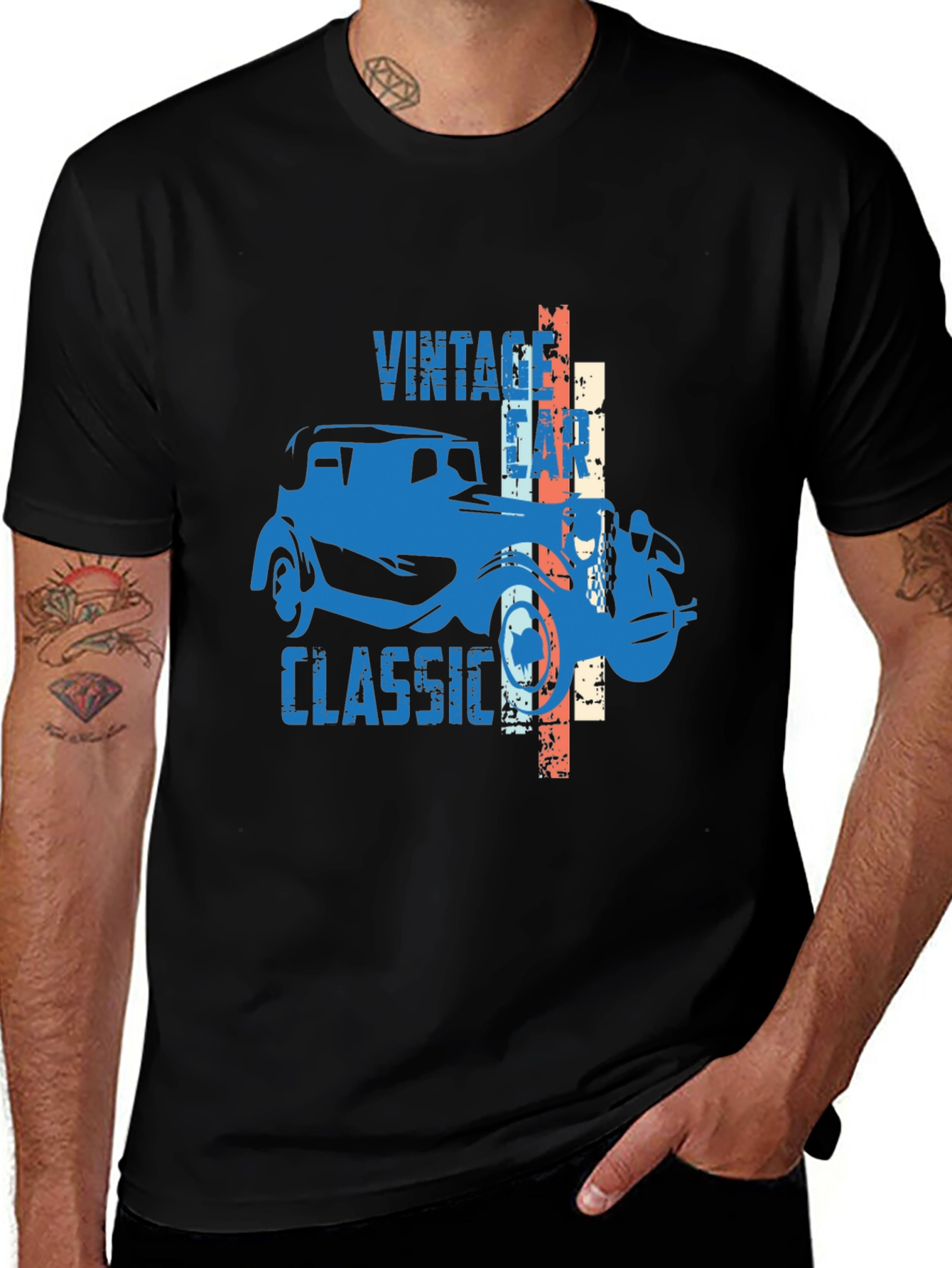 Variant 24 of Vintage Classic Car Graphic Tee - Stylish Comfort