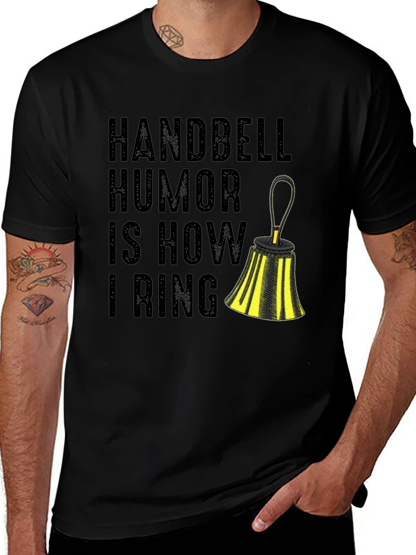 Variant 21 of Handbell Humor T-Shirt - "I Ring" Graphic Tee