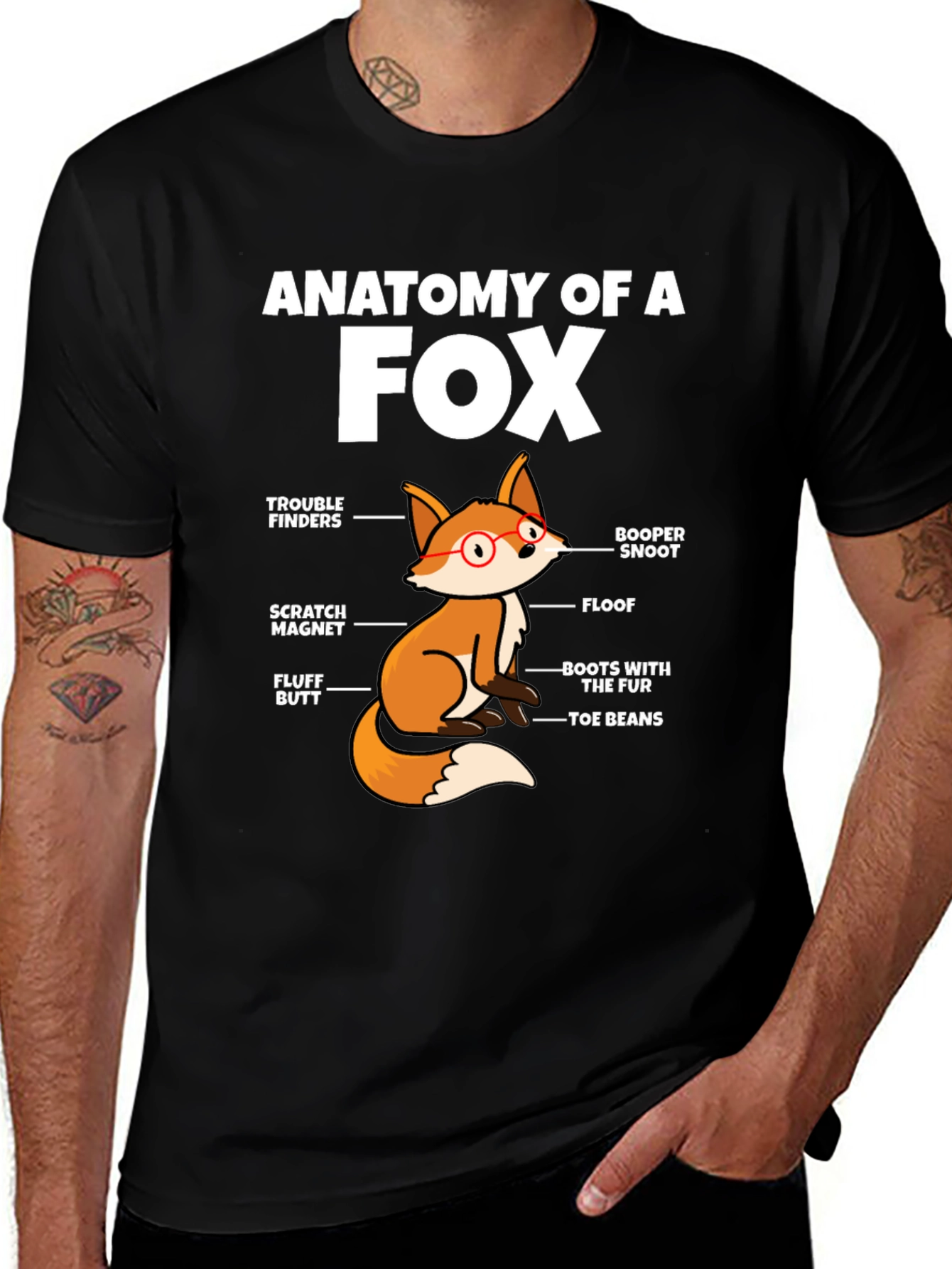 Variant 25 of Anatomy of a Fox Funny T-Shirt