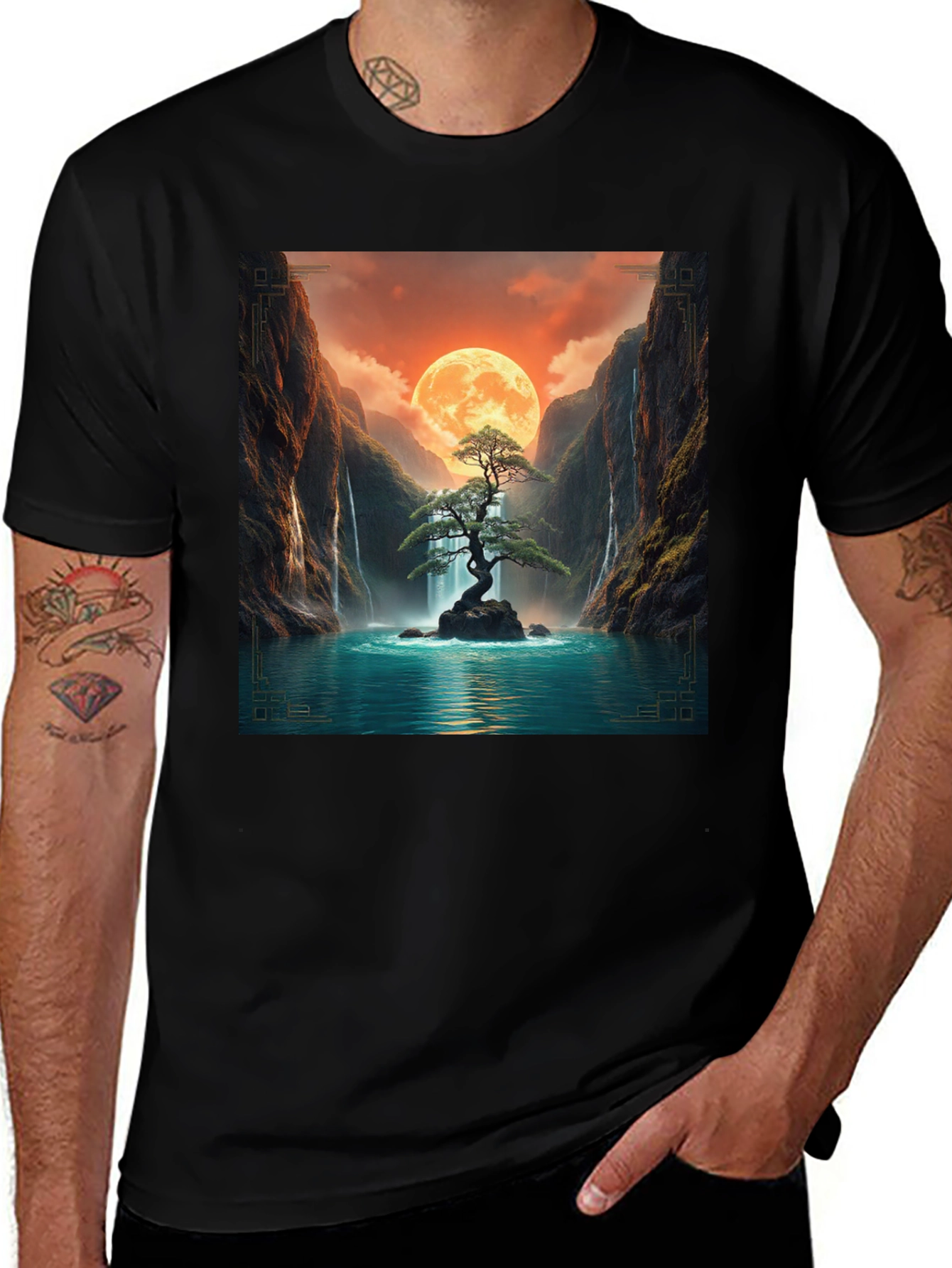 Variant 21 of Zen Bonsai Tree T-Shirt - Meditative Design