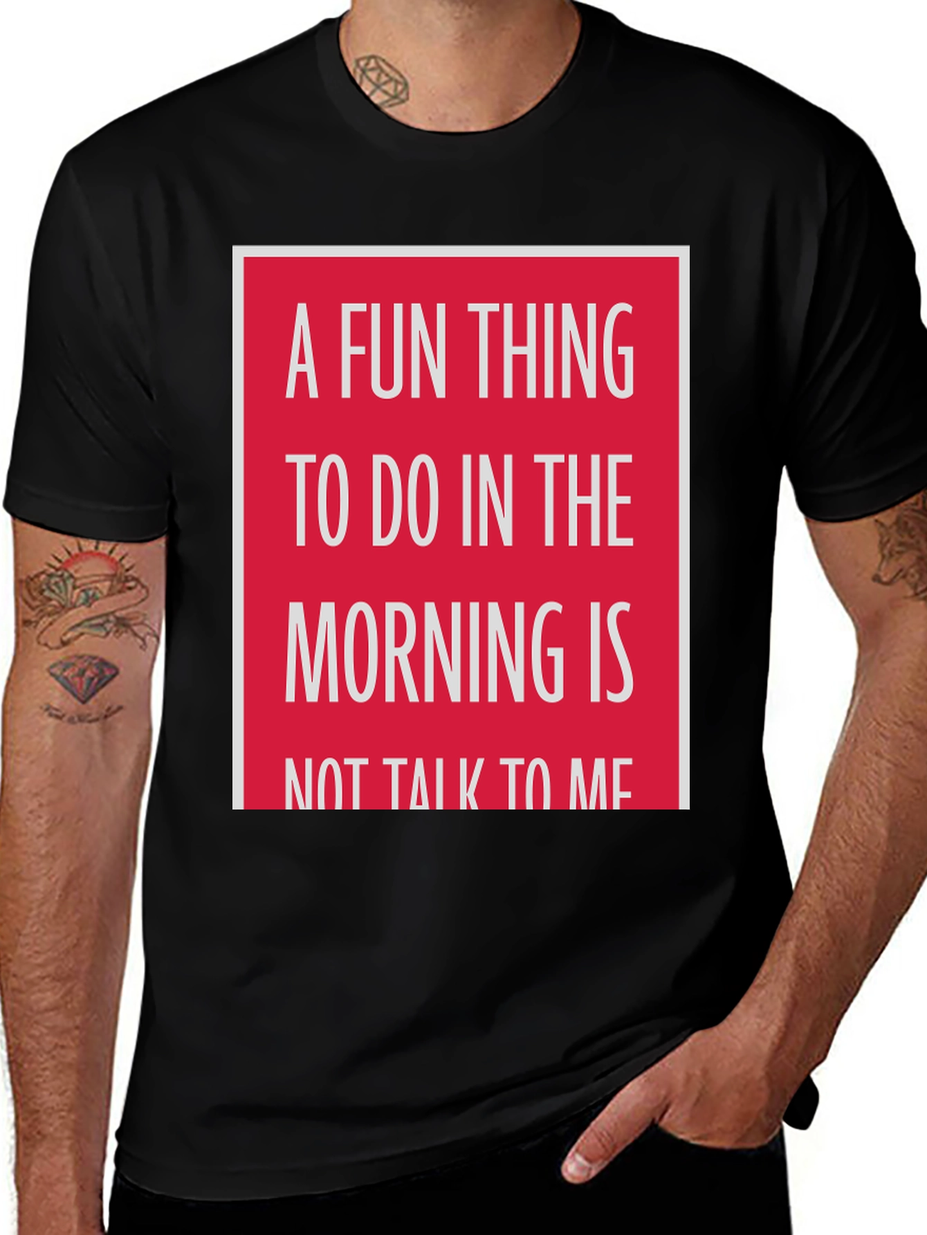 Variant 5 of Funny 'Don't Talk to Me' Morning T-Shirt