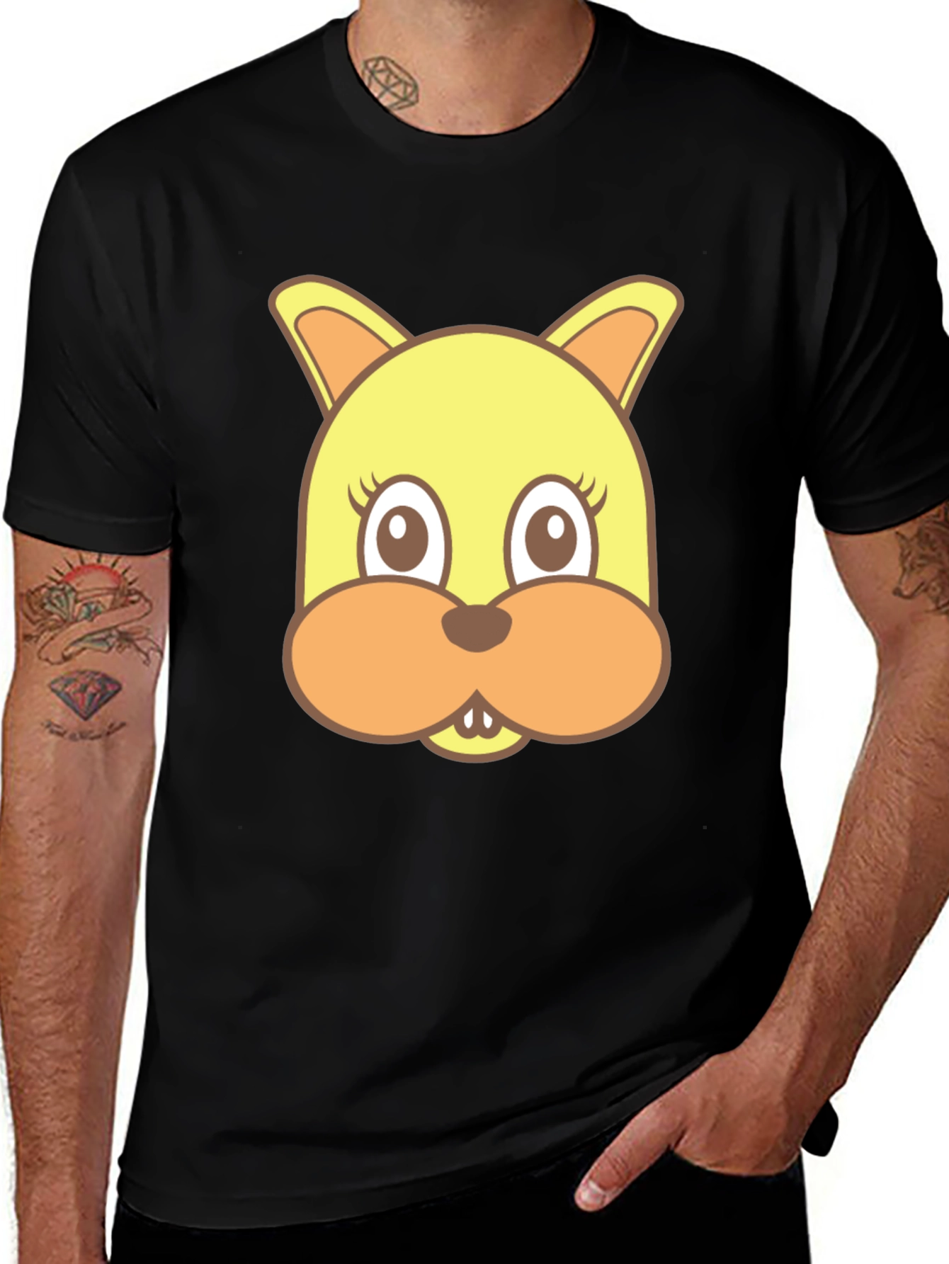 Variant 3 of Cute Cartoon Rabbit Tee - Fun & Playful Style