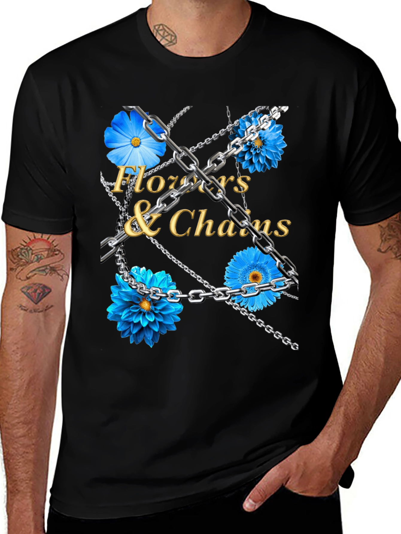 Flowers & Chains Graphic T-Shirt