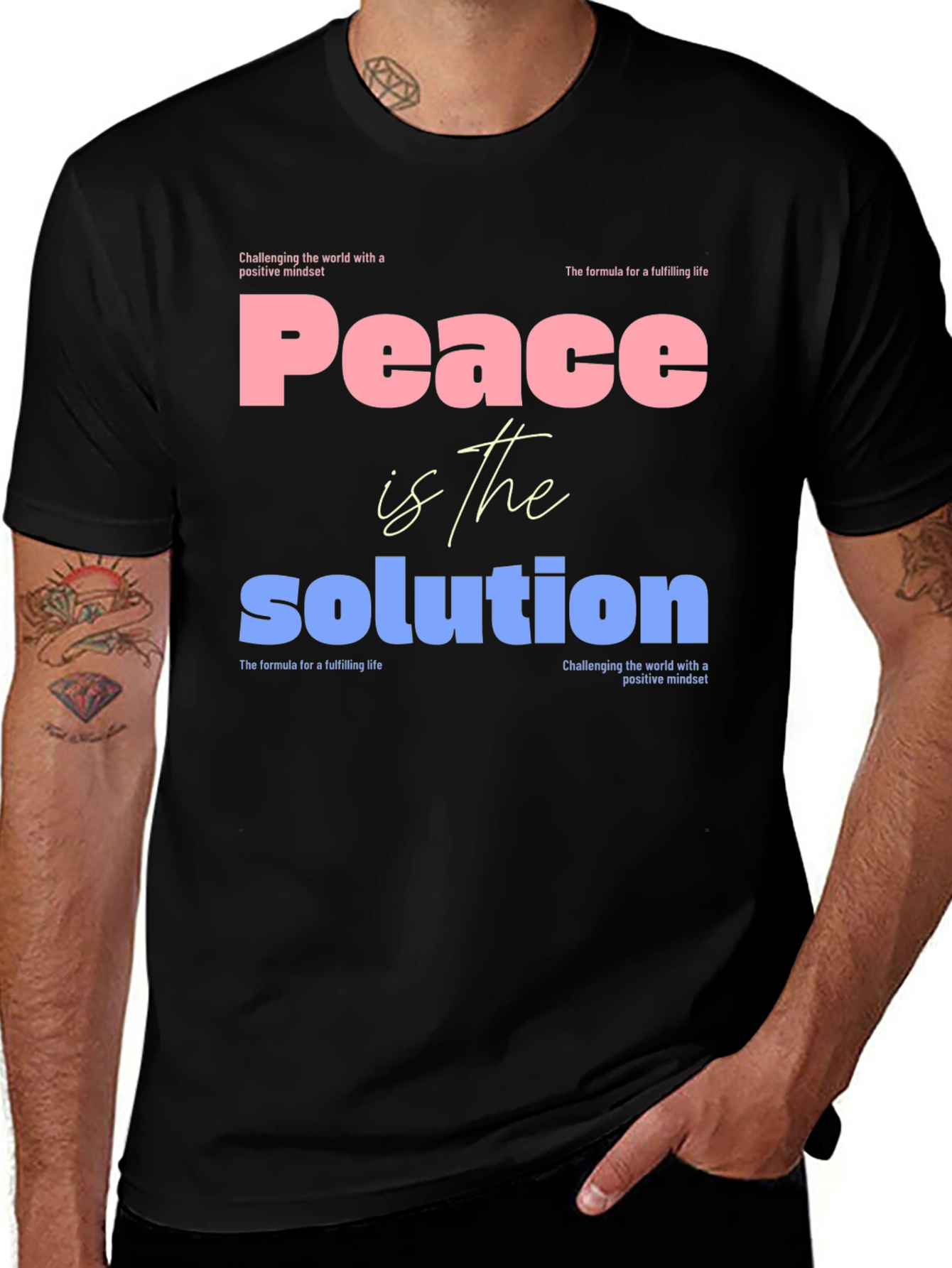 Variant 2 of Peace is the Solution Graphic Tee