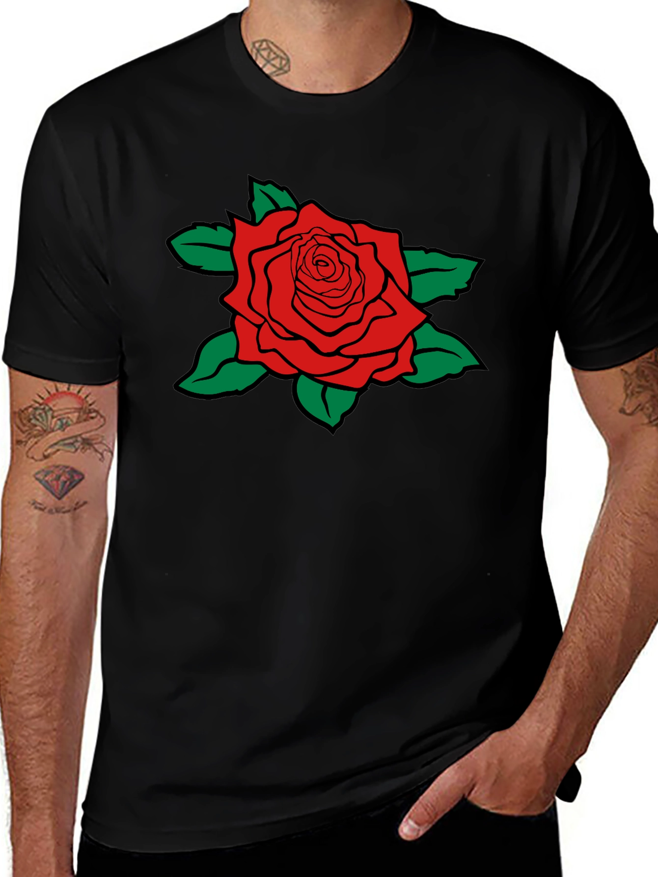 Variant 26 of Red Rose Graphic Print T-Shirt
