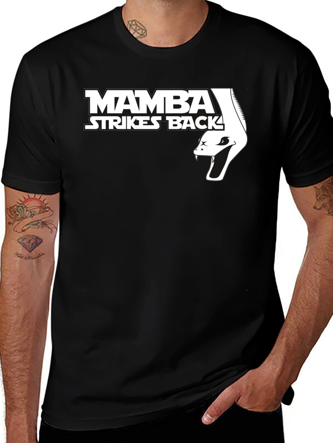 Variant 3 of Mamba Strikes Back Black T-Shirt
