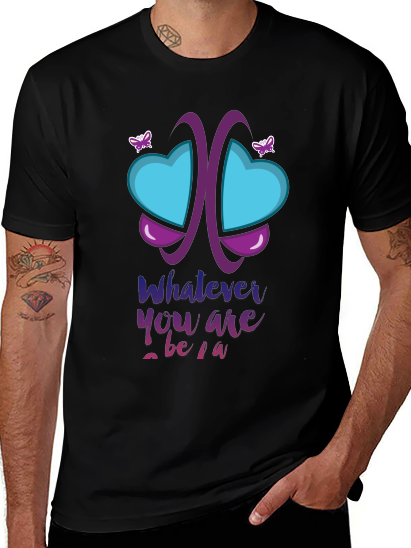 Variant 25 of Unique Butterfly Heart Graphic T-Shirt