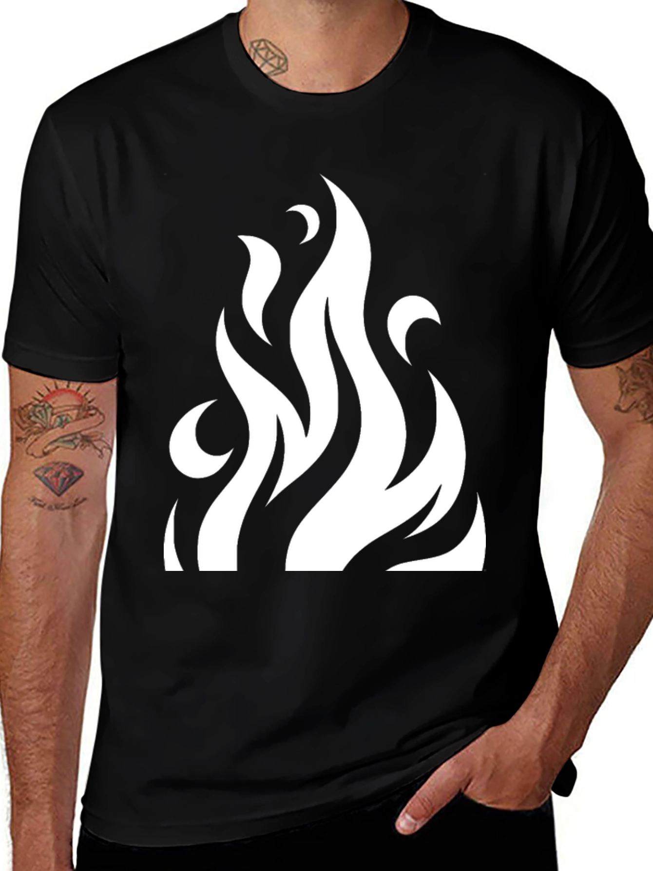 Variant 20 of Flame Graphic Black T-Shirt