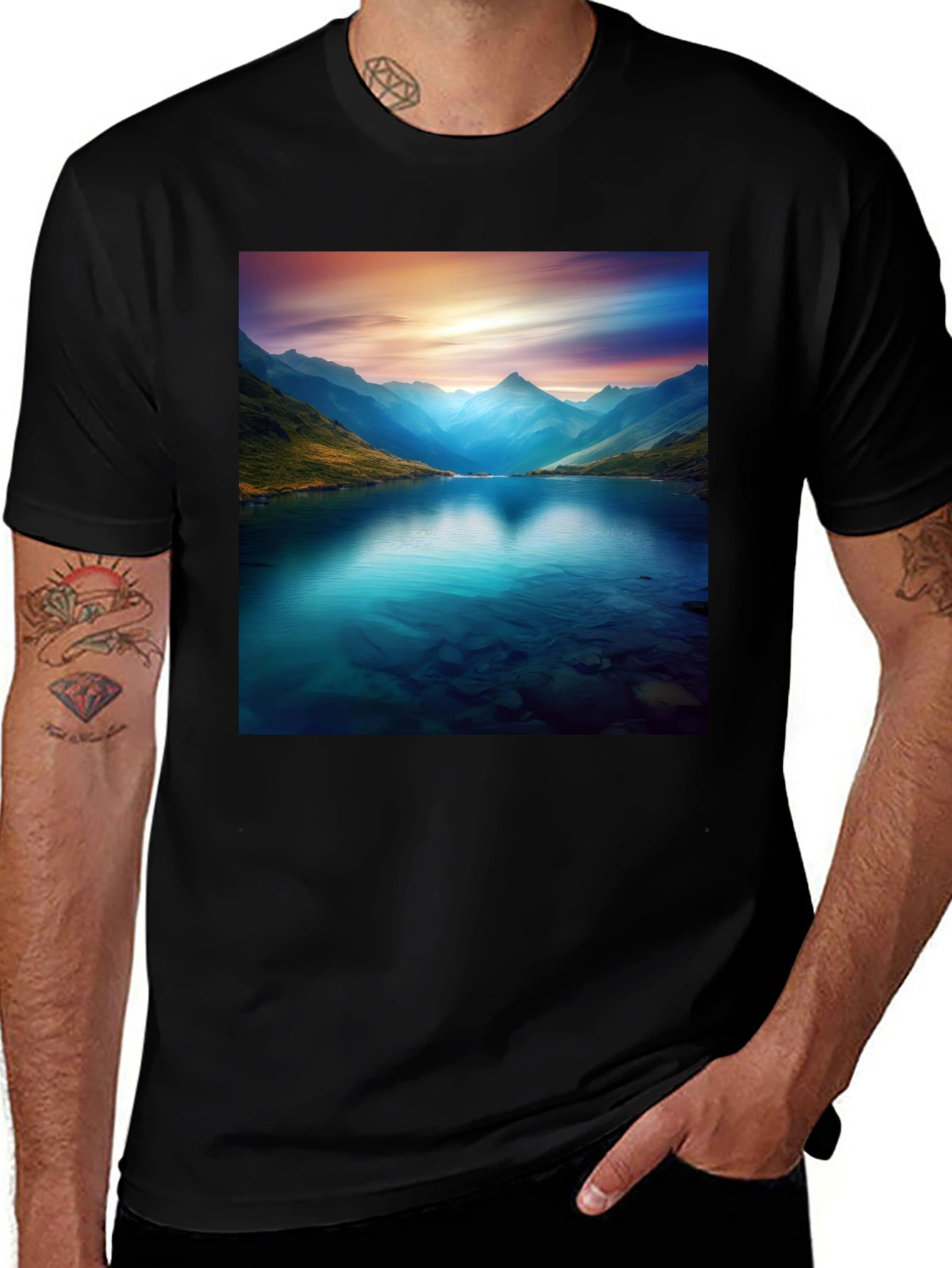 Scenic Lake View Graphic Tee