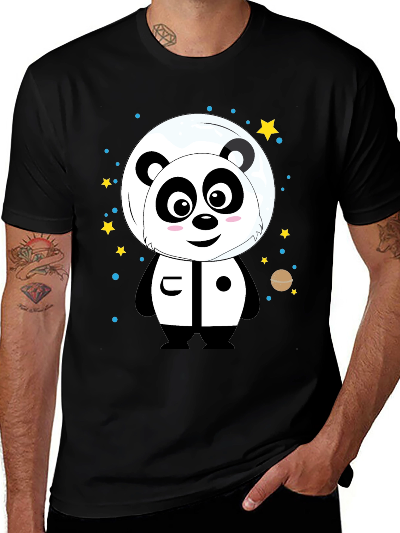 Variant 3 of Panda Astronaut Graphic Tee