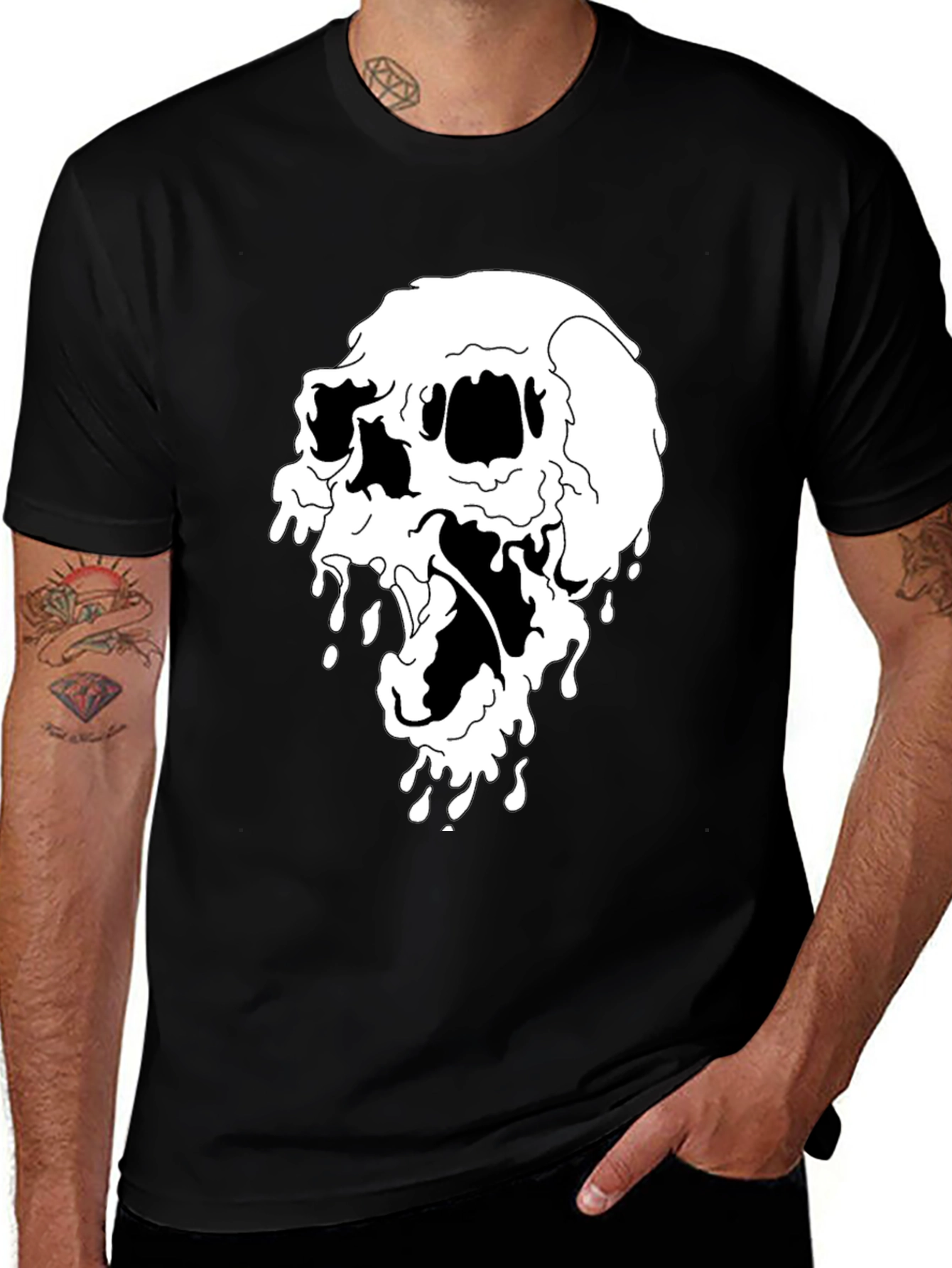 Variant 23 of Skull Graphic Tee - Black