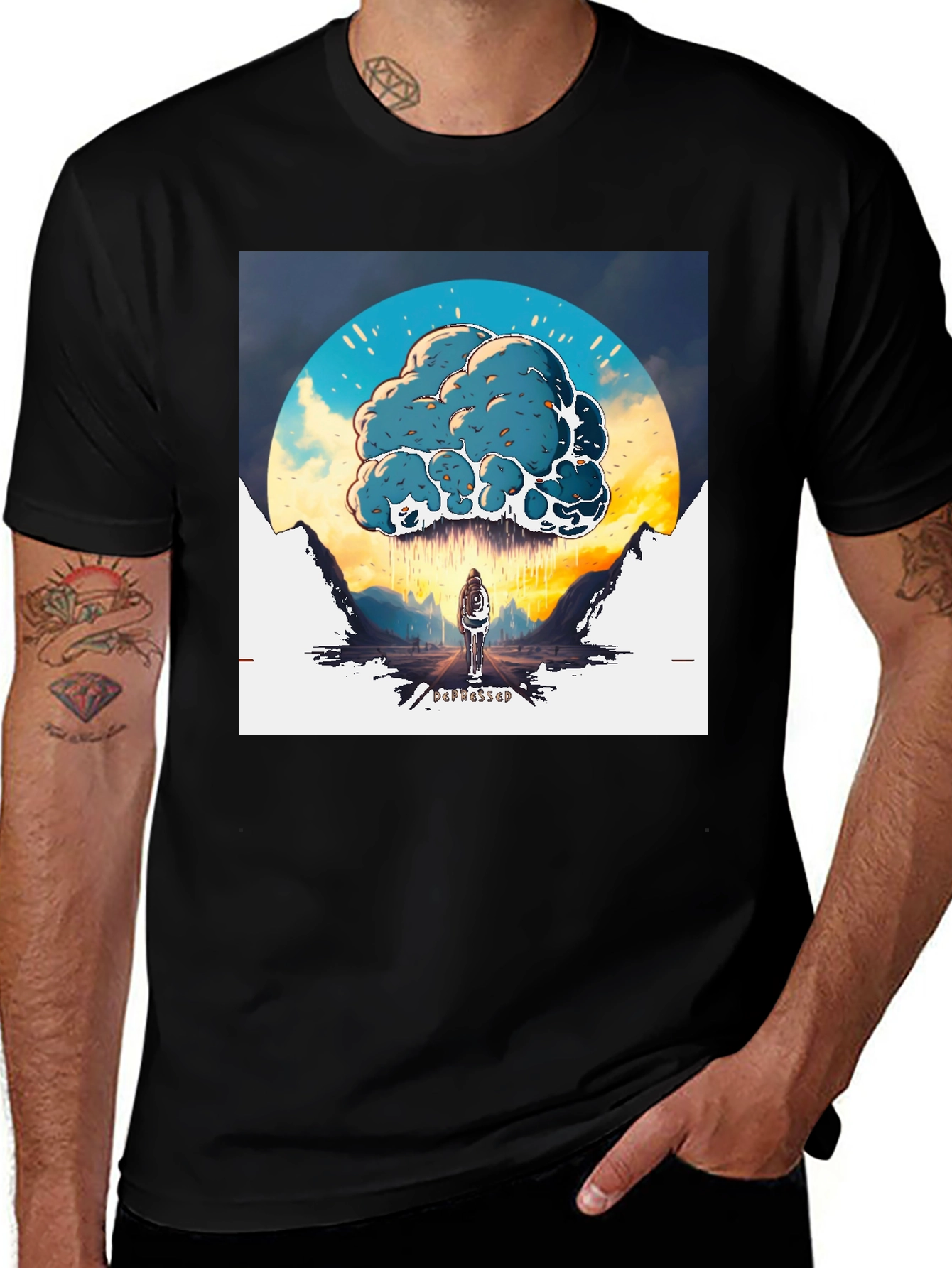 Artistic Graphic Print Tee