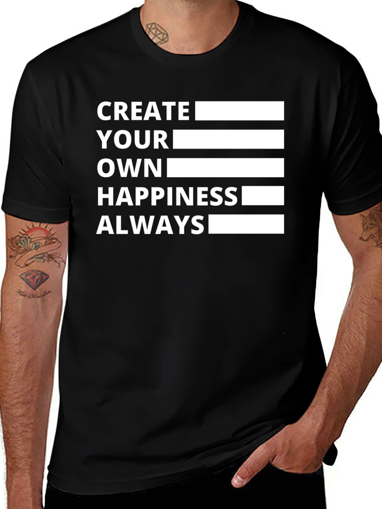 Variant 28 of Create Your Own Happiness Black T-Shirt
