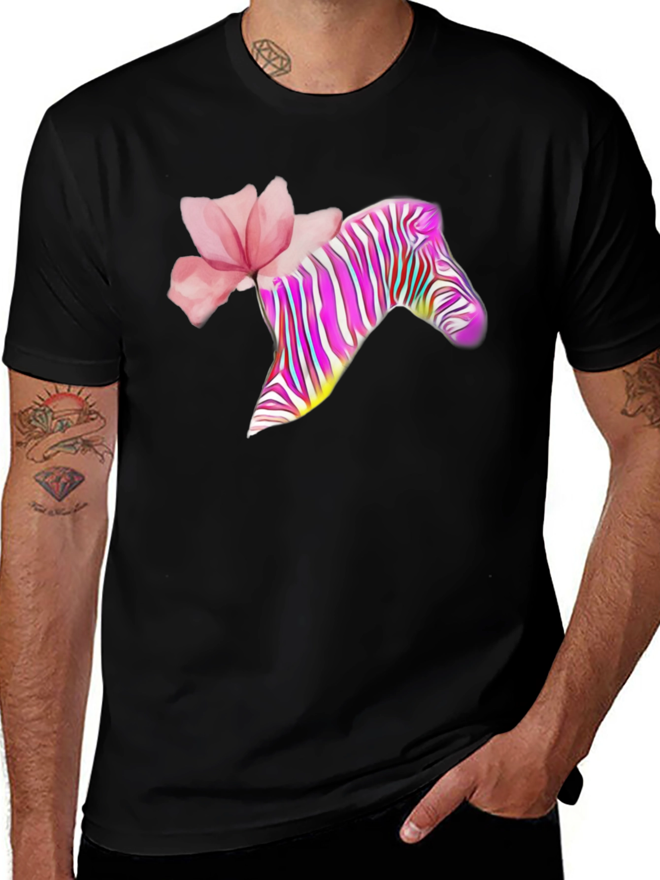 Variant 3 of Zebra Stripe Graphic Tee