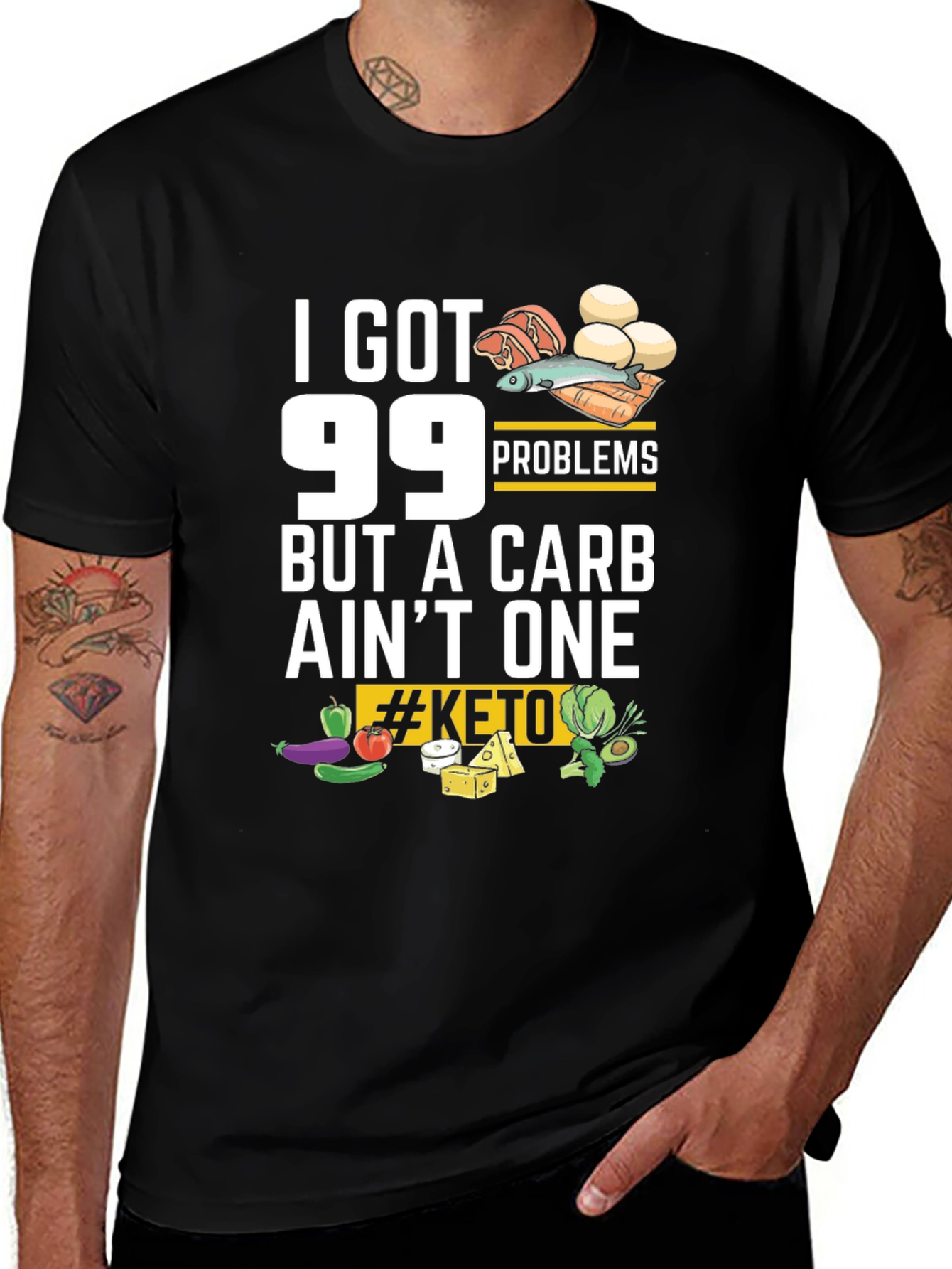 Variant 12 of 99 Problems But a Carb Ain't One Keto T-Shirt