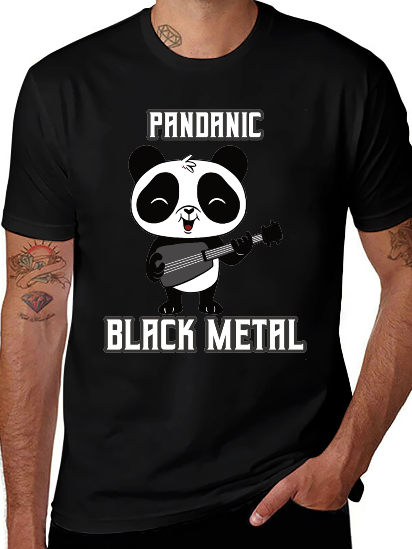 Variant 22 of Pandanic Black Metal Panda T-Shirt