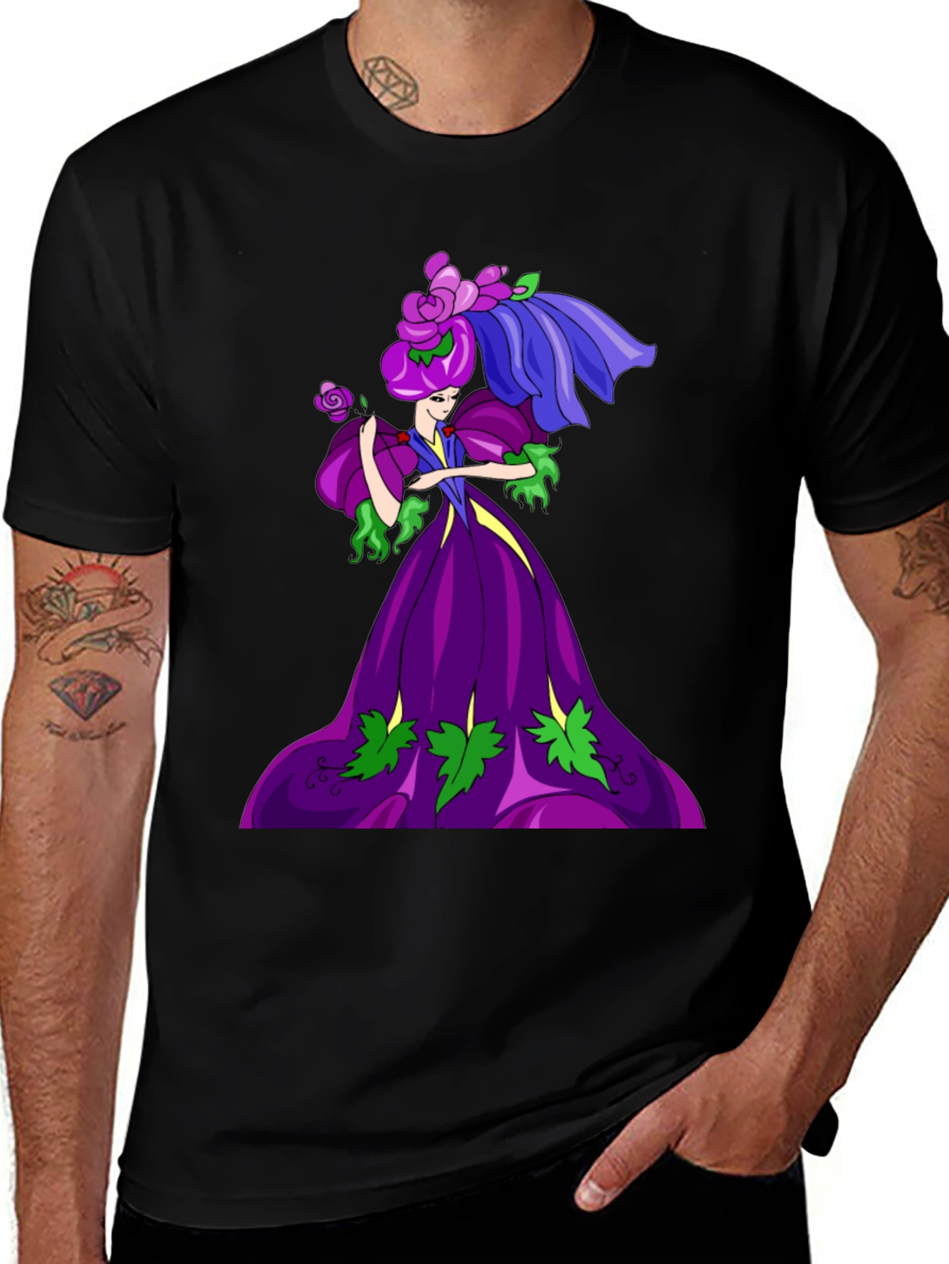 Variant 23 of Floral Fantasy Graphic T-Shirt