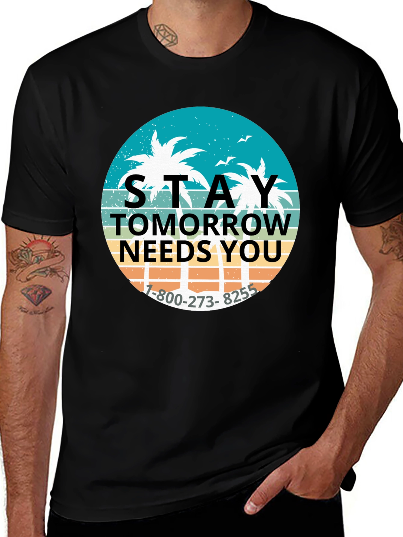 Variant 2 of Stay Tomorrow Needs You Graphic Tee