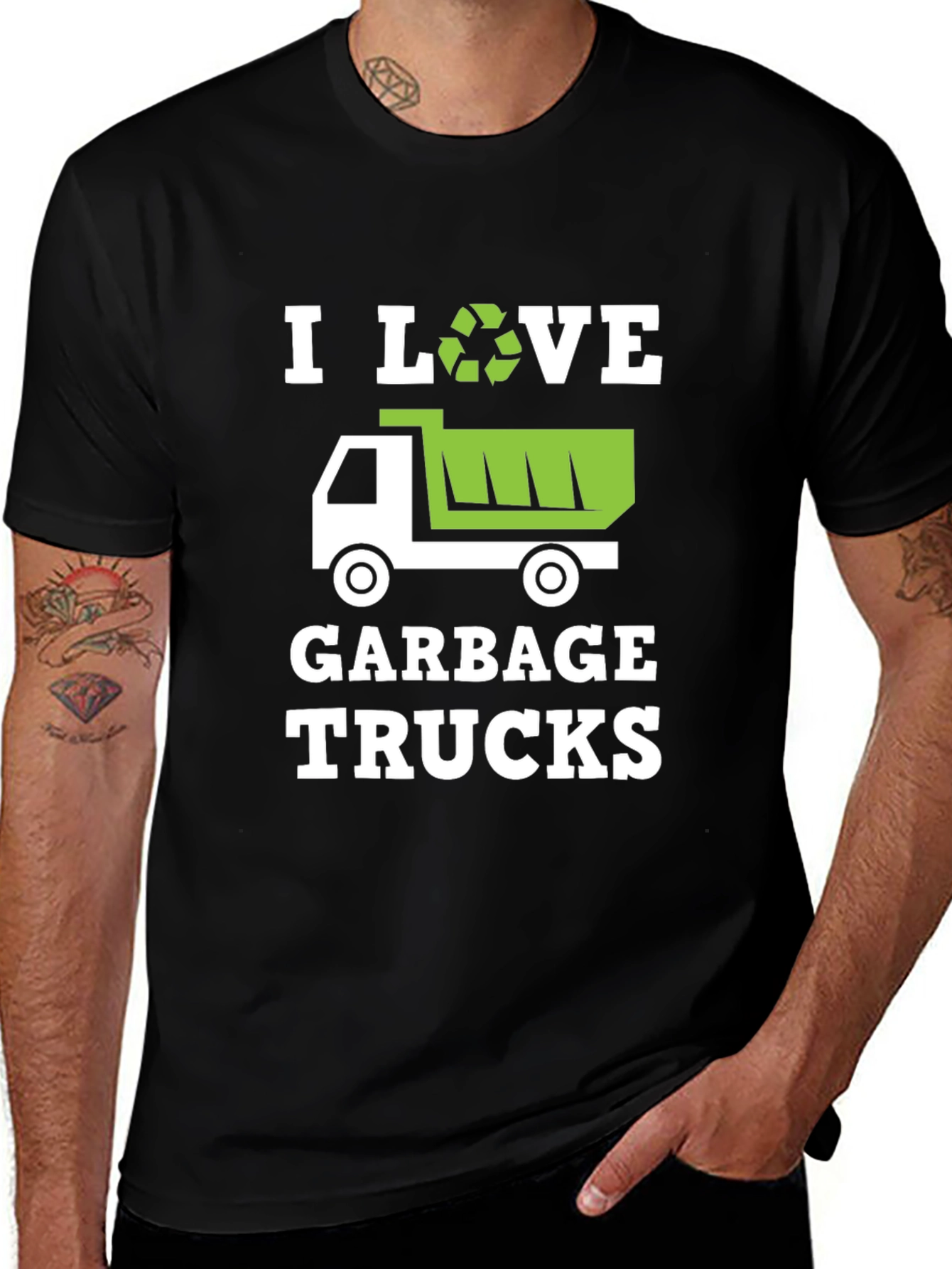 I Love Garbage Trucks Graphic T-Shirt