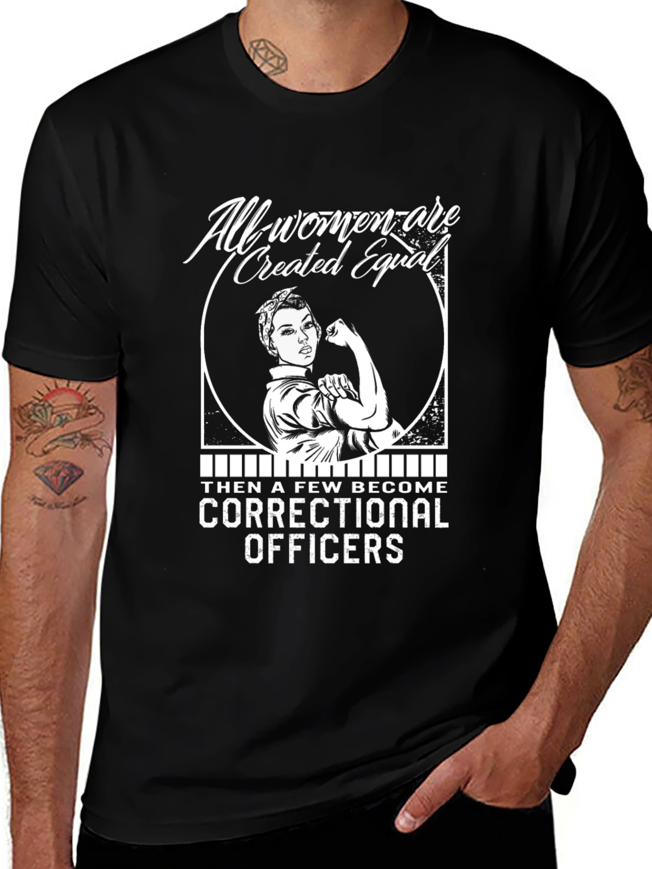 Variant 25 of Correctional Officer Rosie the Riveter T-Shirt