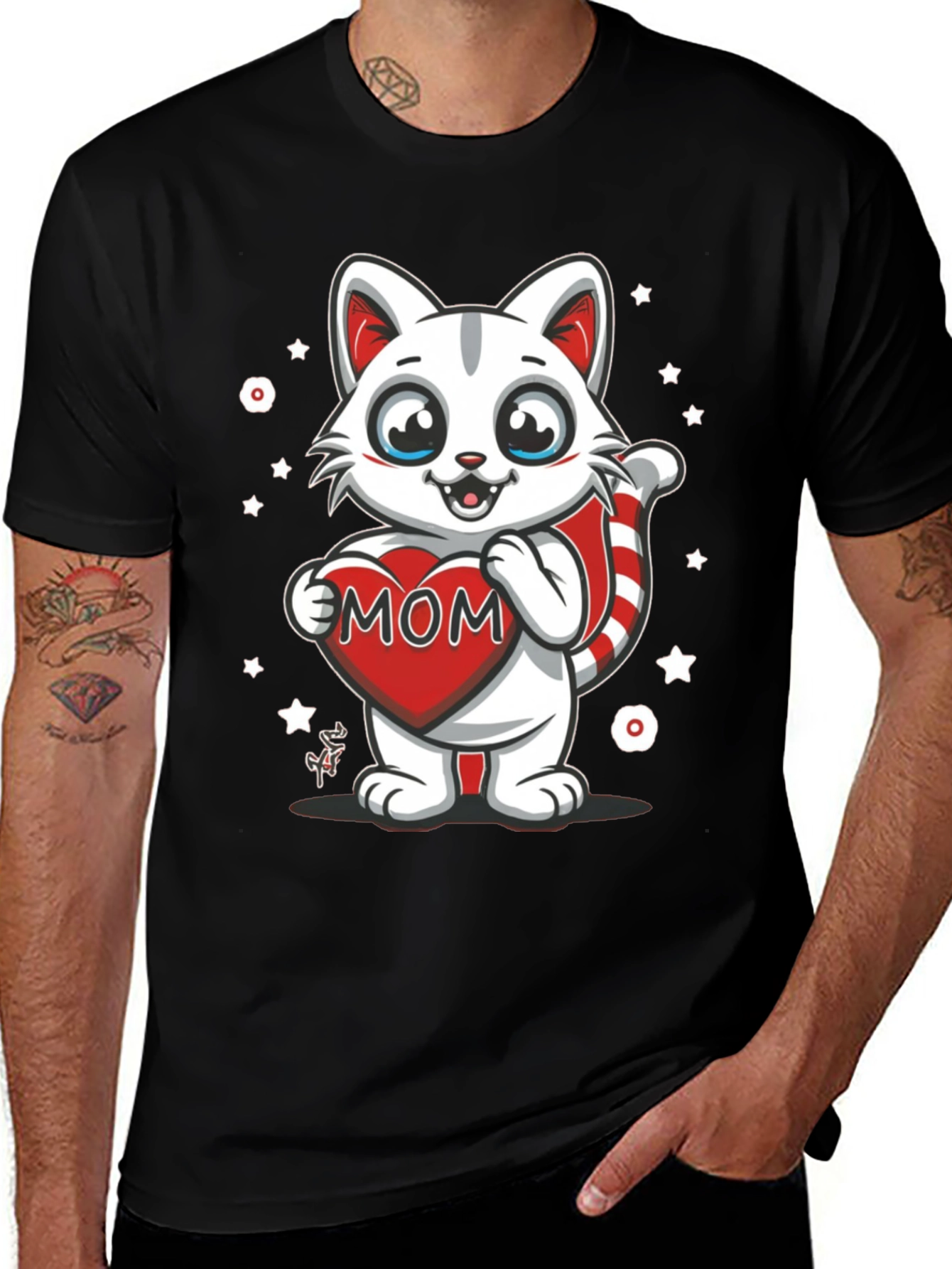 Variant 28 of Mom Cat Graphic Tee - Cute & Comfy