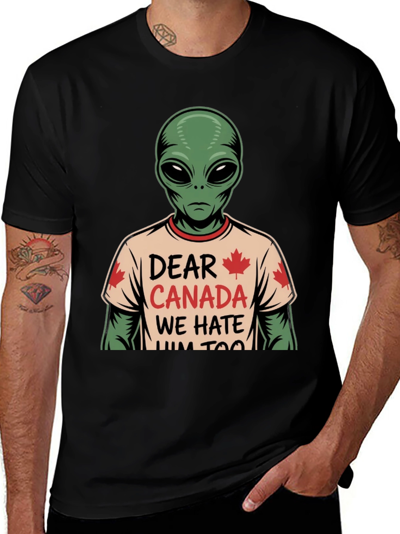 Variant 7 of Dear Canada Alien Humor Graphic Tee