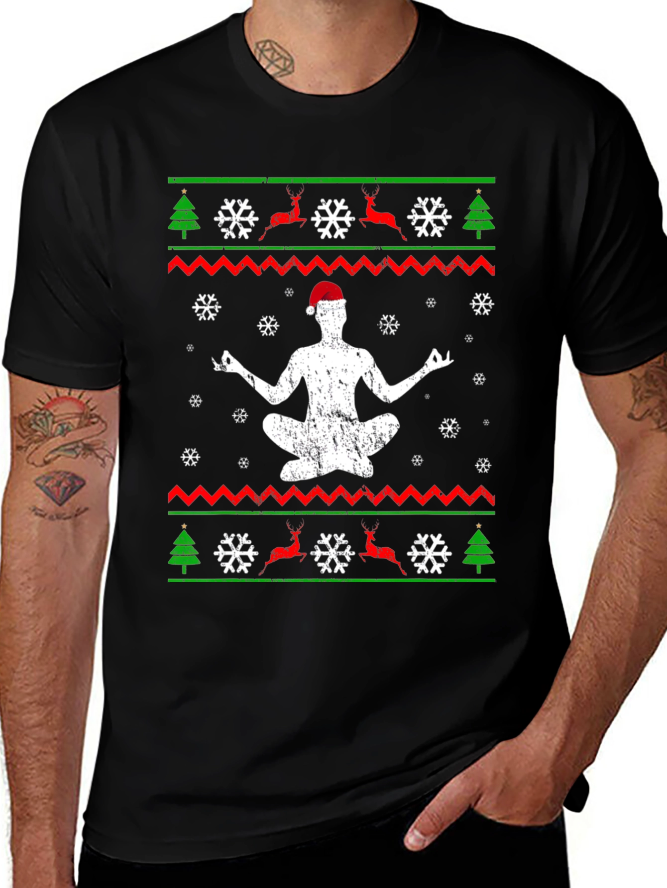 Yoga Christmas T-Shirt - Men's Holiday Gift Tee