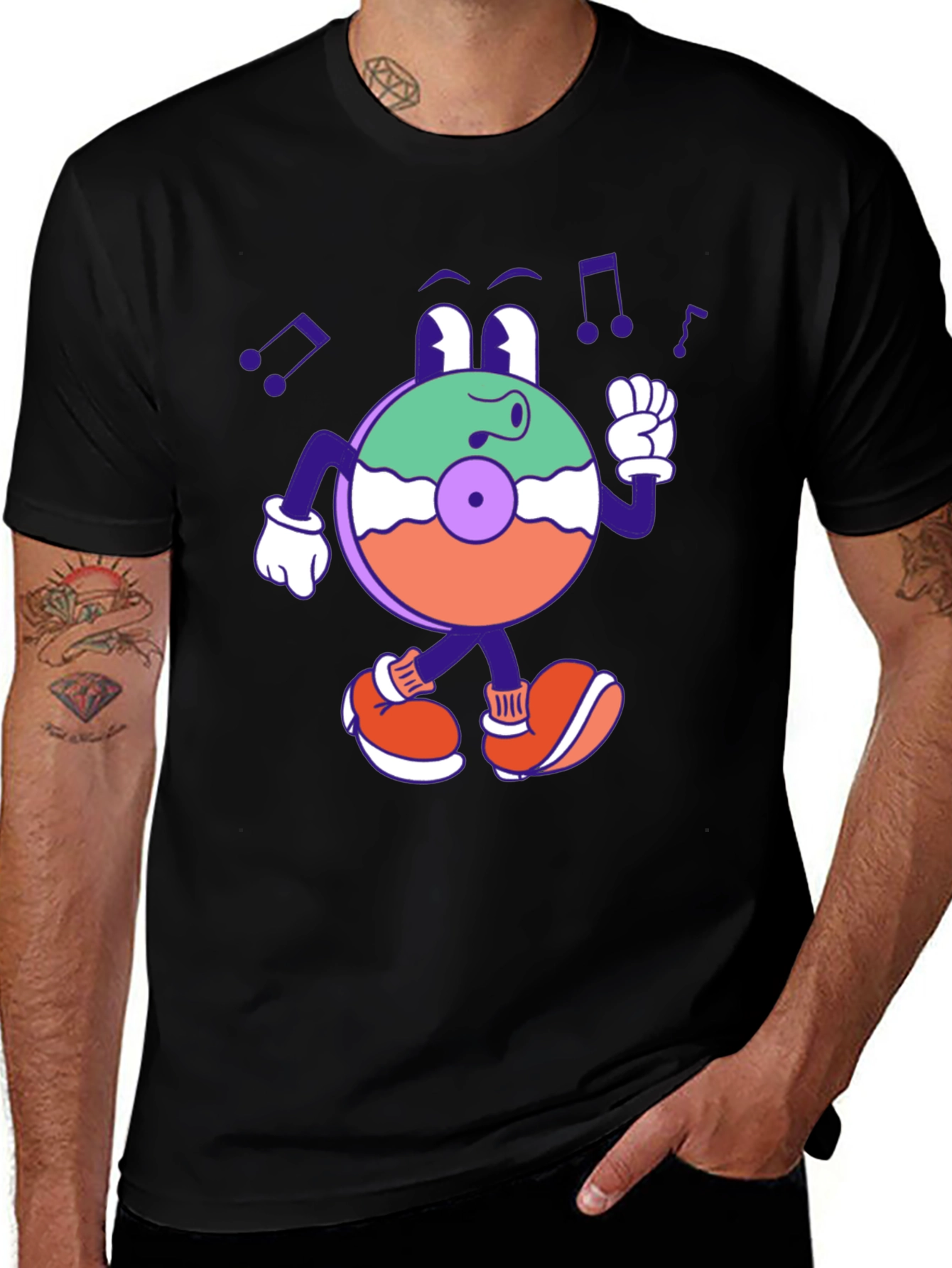 Variant 30 of Retro Cartoon Record T-Shirt