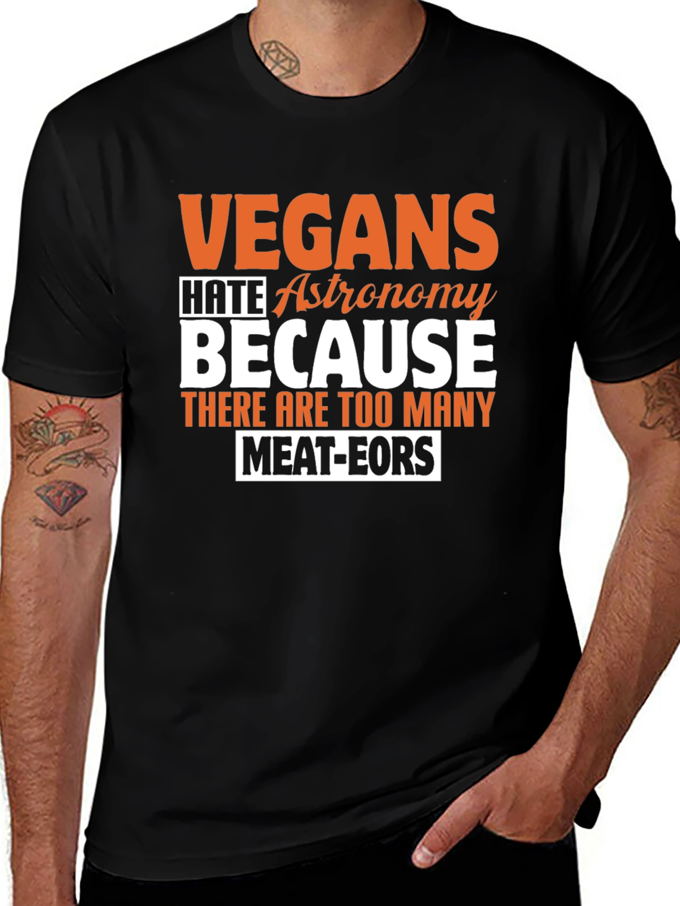 Variant 20 of Vegan Astronomy Humor T-Shirt