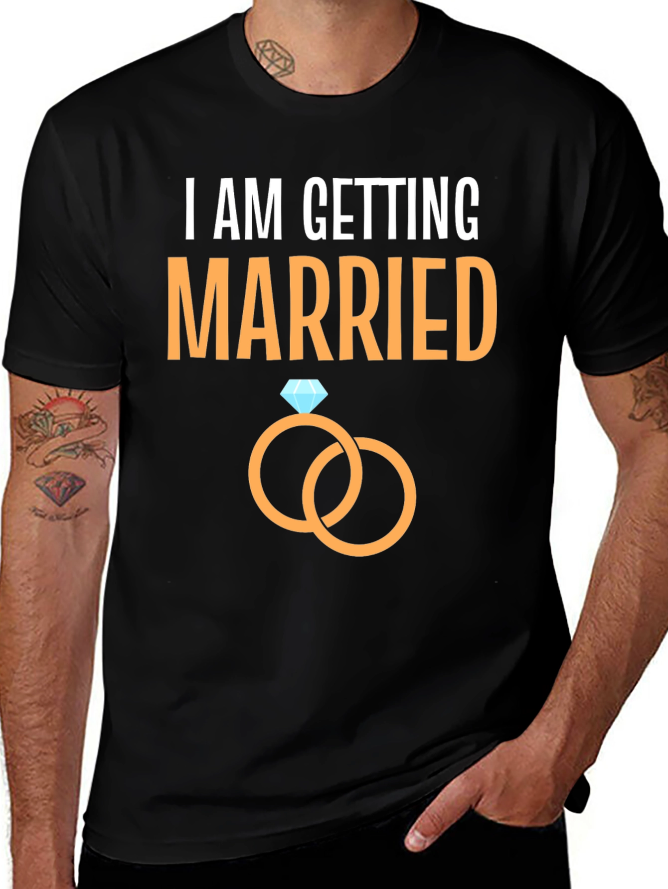 Variant 9 of Getting Married T-Shirt, Groom Tee, Wedding Rings